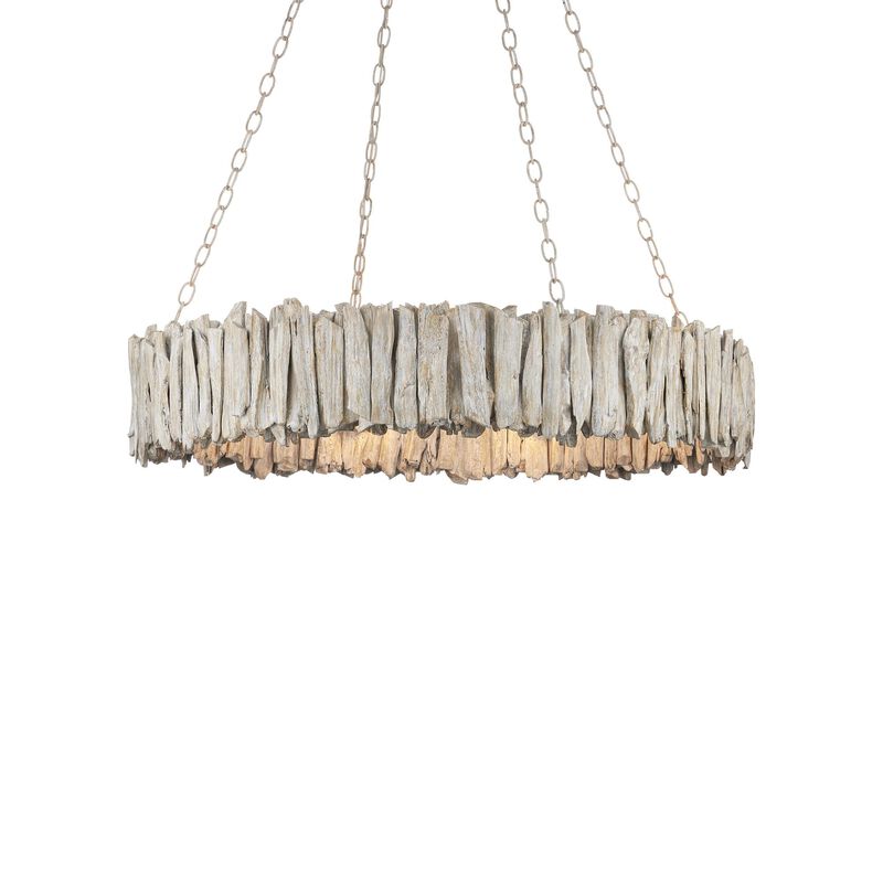 Driftwood 39 Inch Chandelier by Currey and Company
