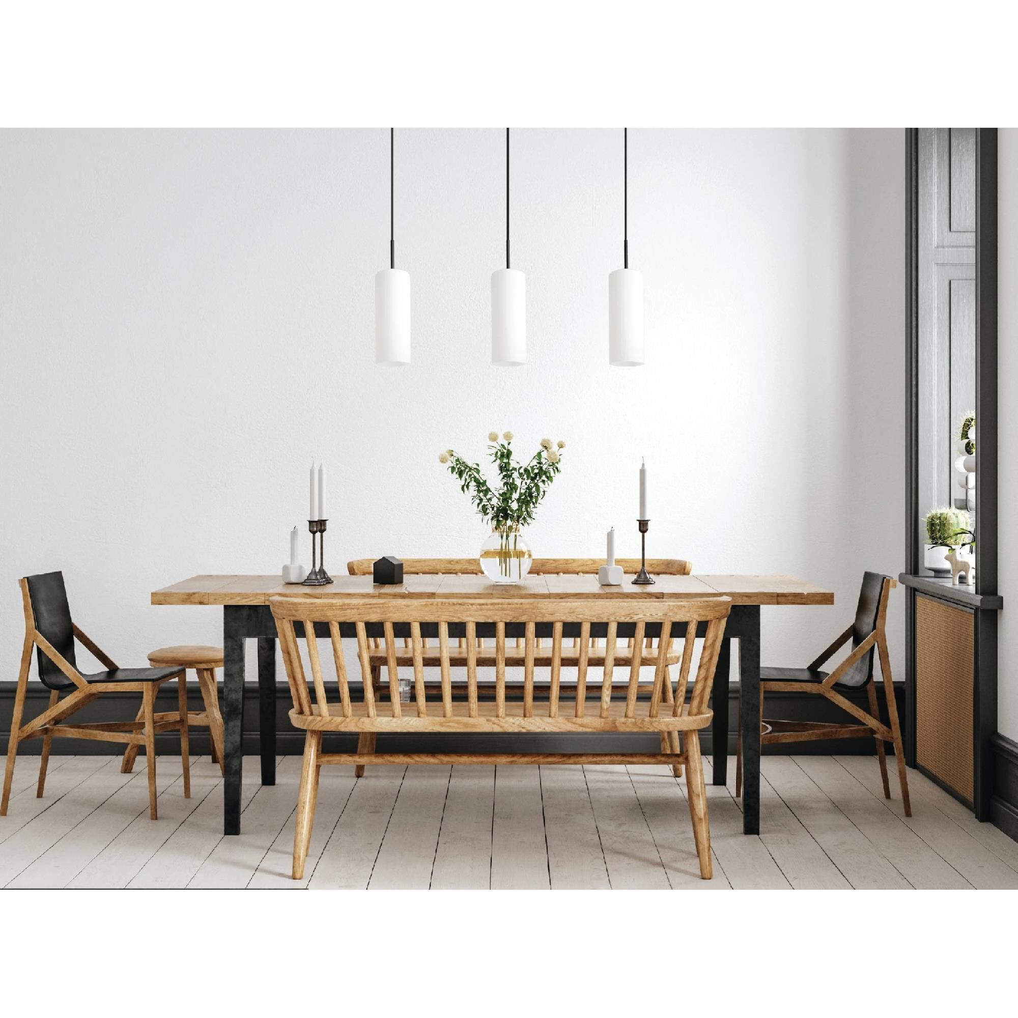 Shown in Structured Black finish and Opal glass