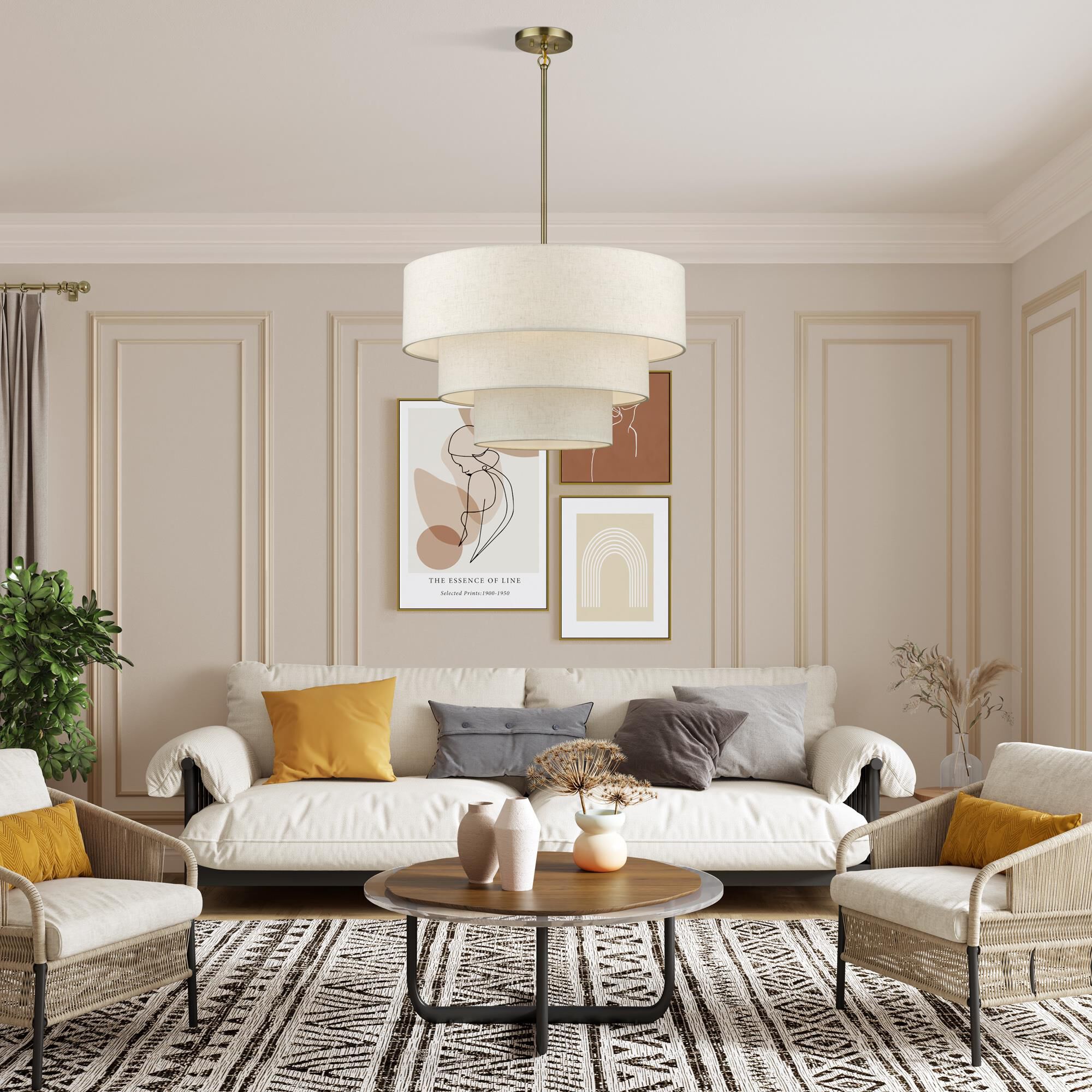 Manorwood 28 Inch Large Pendant by Livex Lighting