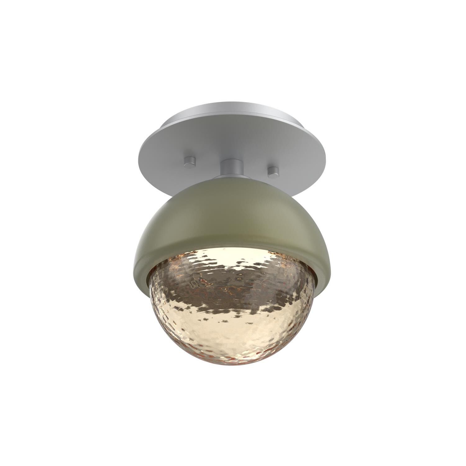 Shown in Classic Silver finish and Amber glass and Sage Green accent