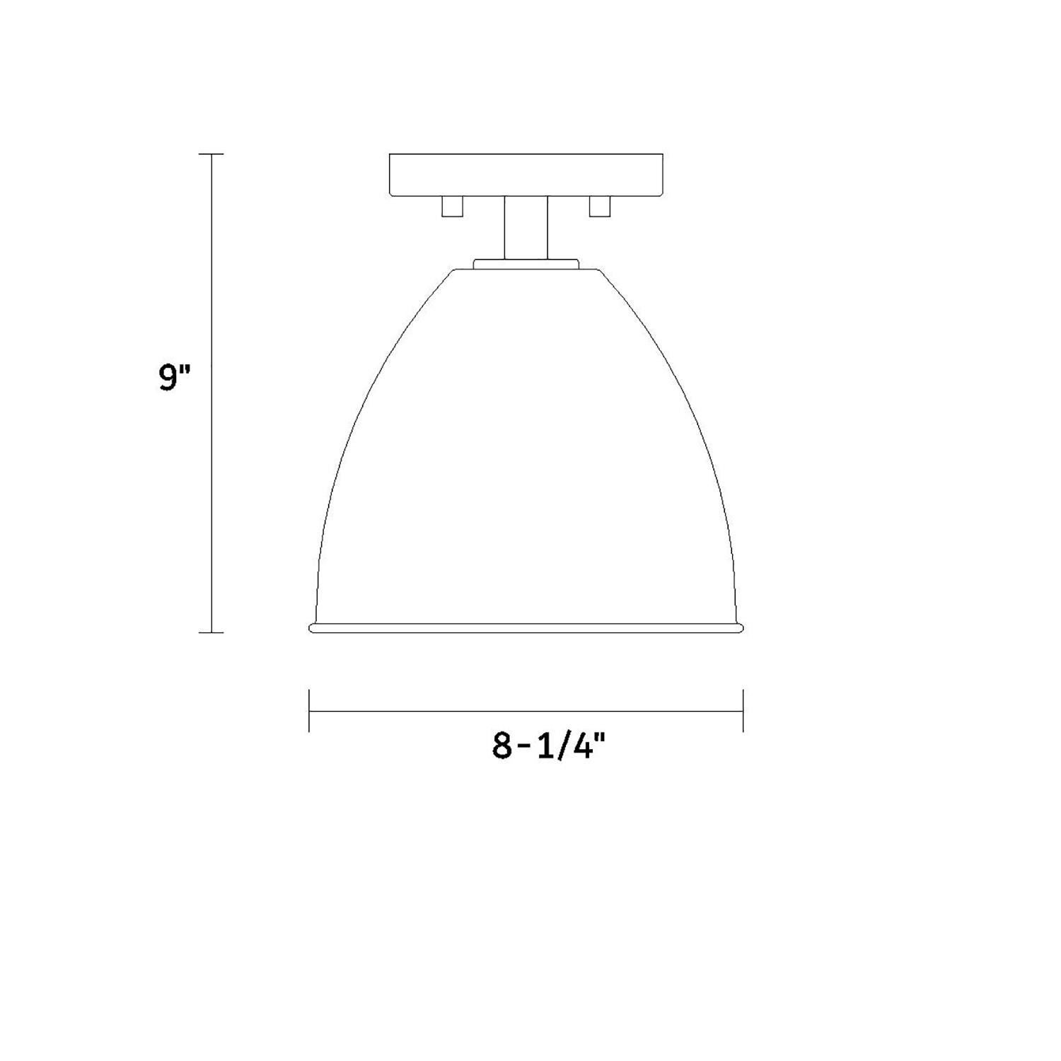 Biba 8 Inch 1 Light Semi Flush Mount by Designers Fountain
