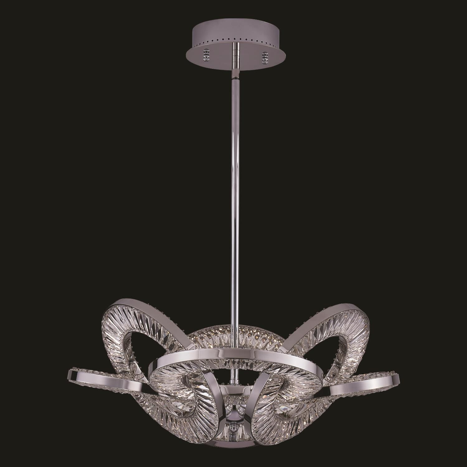 Shown in Polished Chrome finish and Firenze Clear crystal