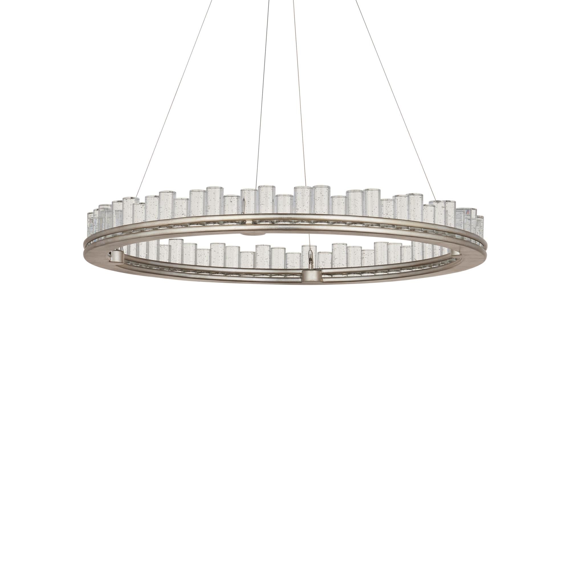 Shown in Contemporary Silver Leaf/Contemporary Silver/Clear finish