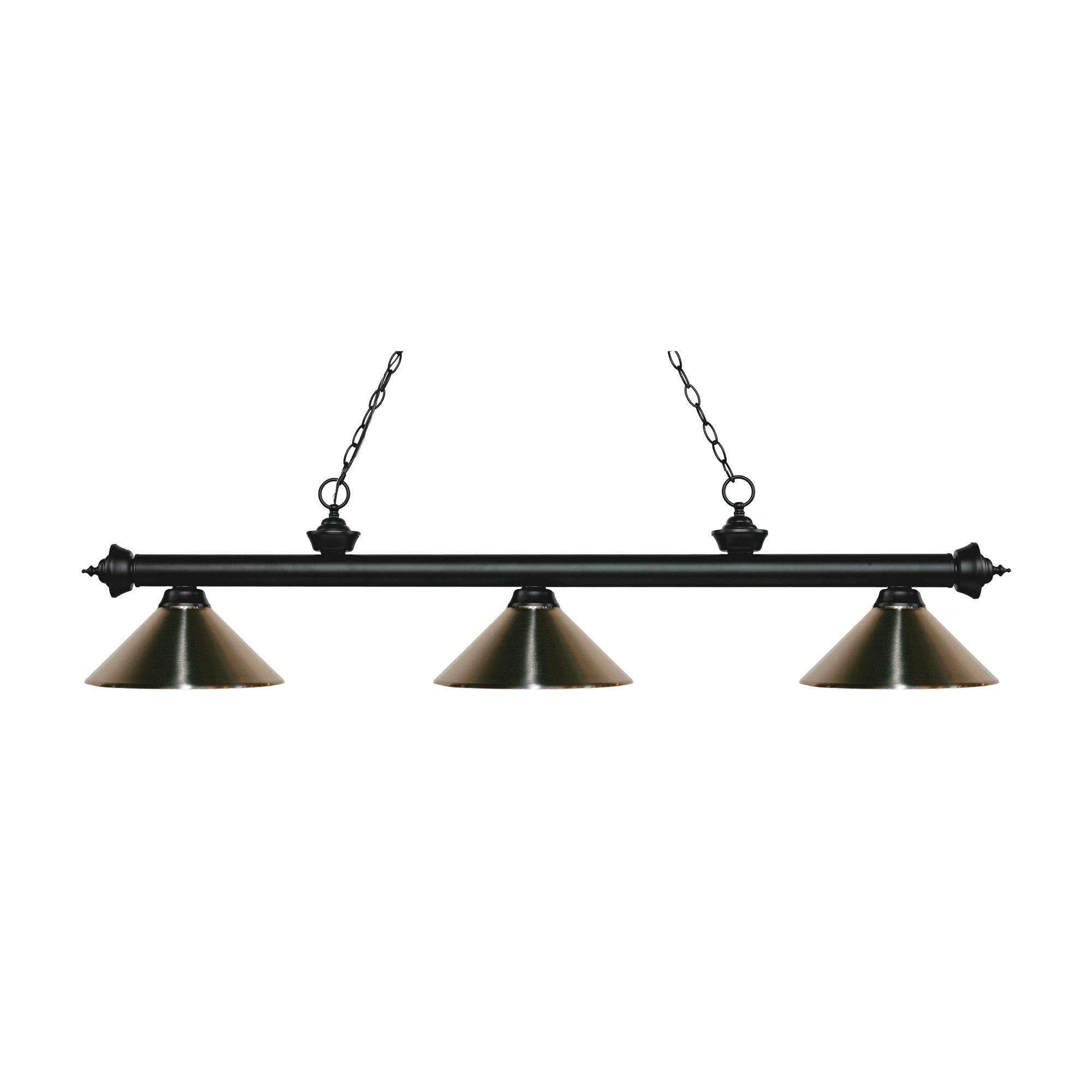Shown in Matte Black finish and Steel glass and Steel shade