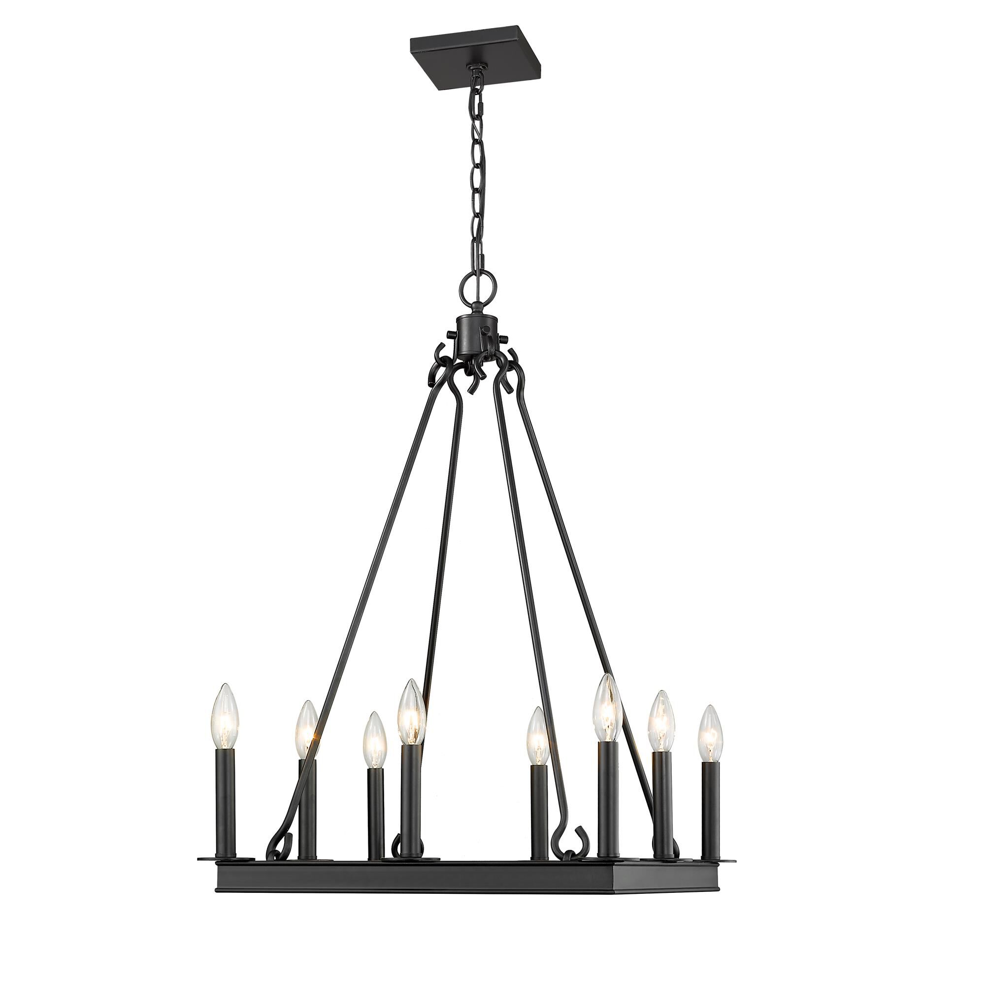 Shown in Matte Black finish and --- glass and --- shade
