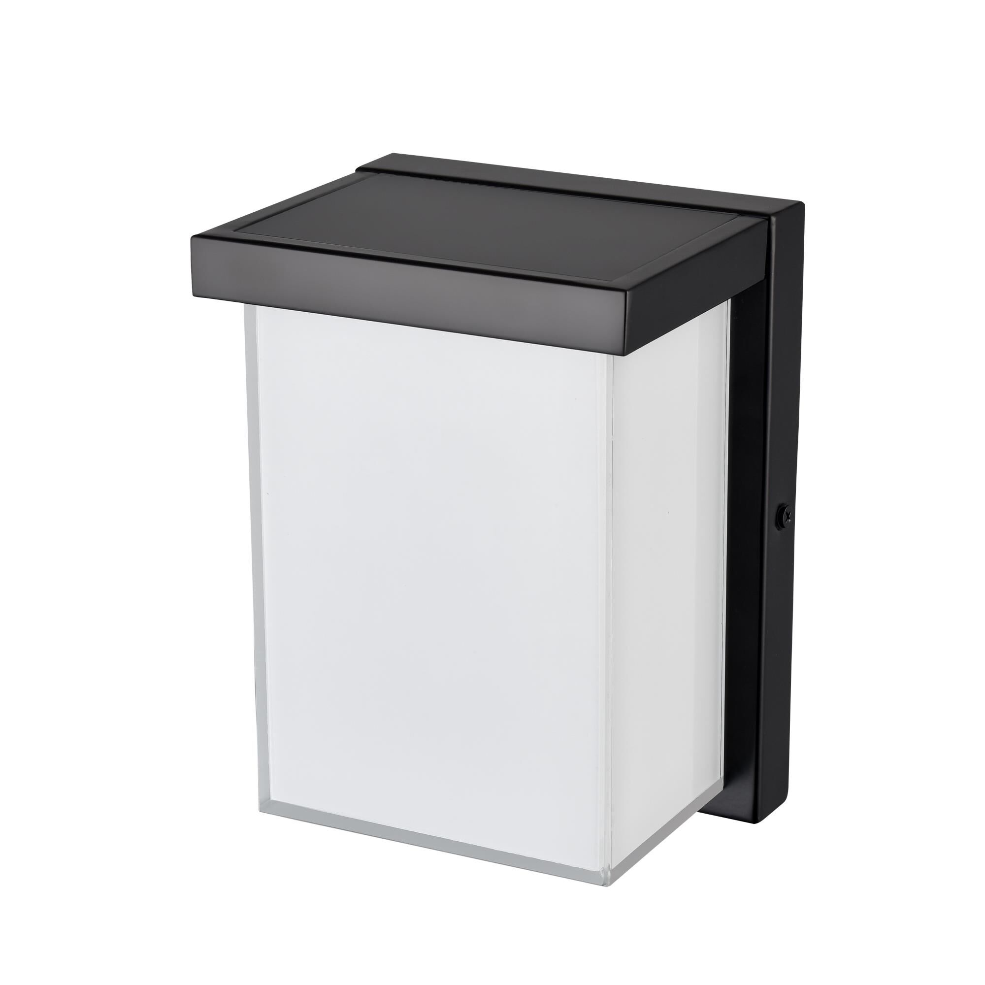 Shown in Powder Coated Black finish and White glass