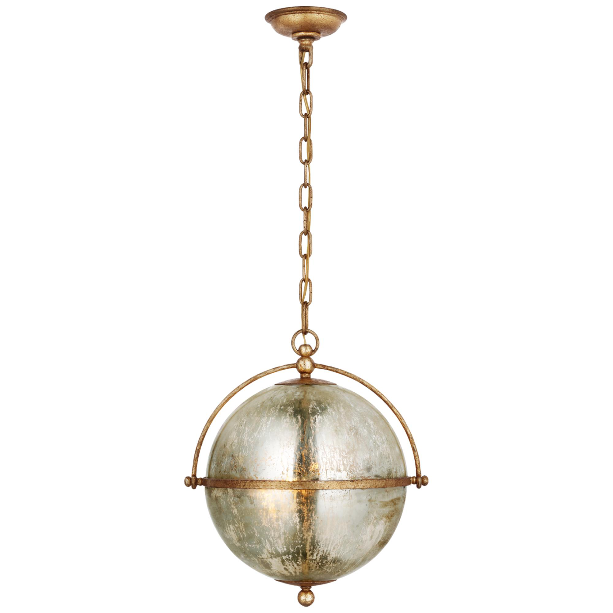 Shown in Golded Iron finish and Antiqued Mercury glass