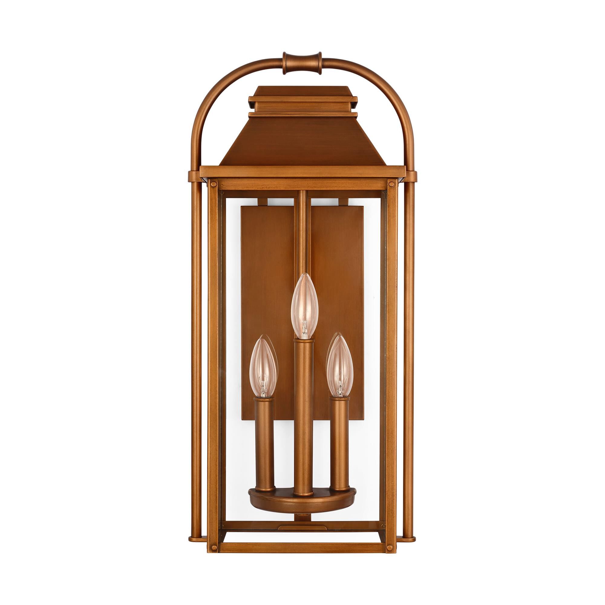 Shown in Natural Copper finish and Clear Seeded glass