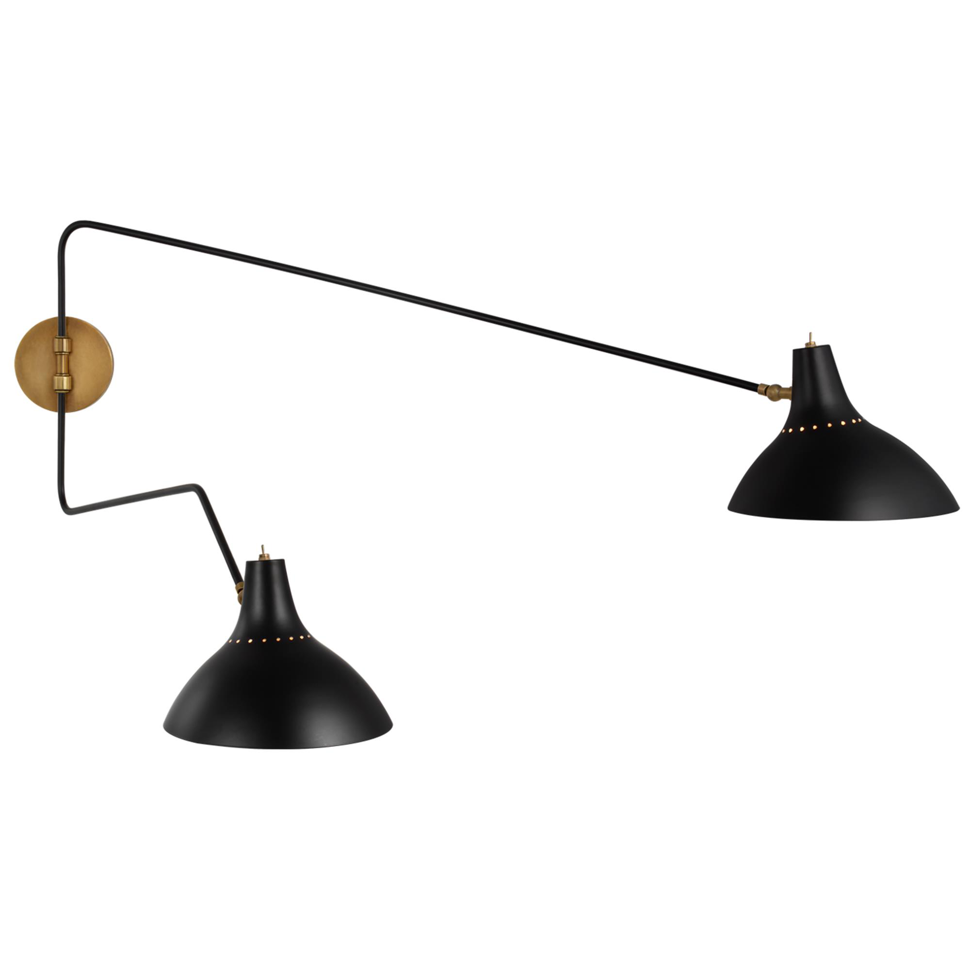 Shown in Black finish and Black shade