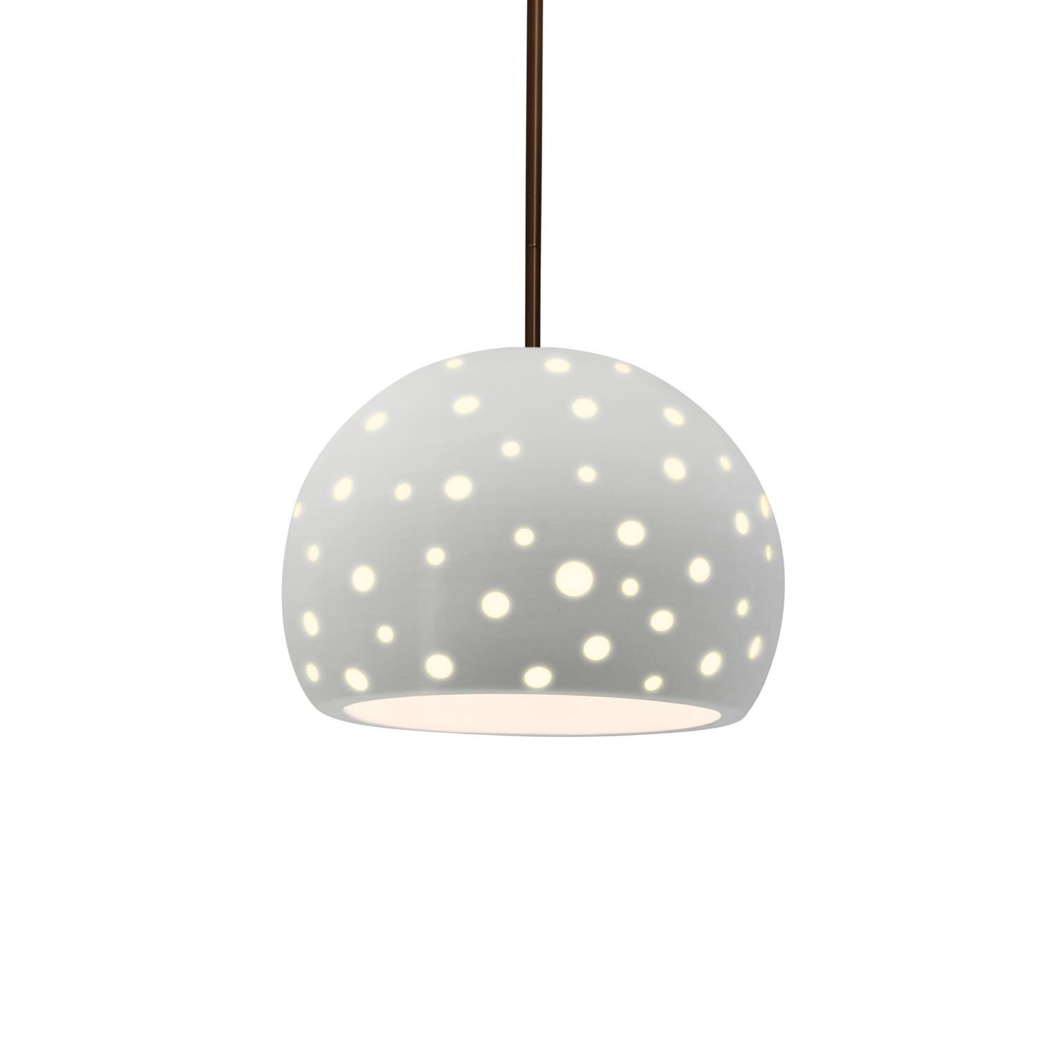 Shown in Dark Bronze finish and Matte White shade