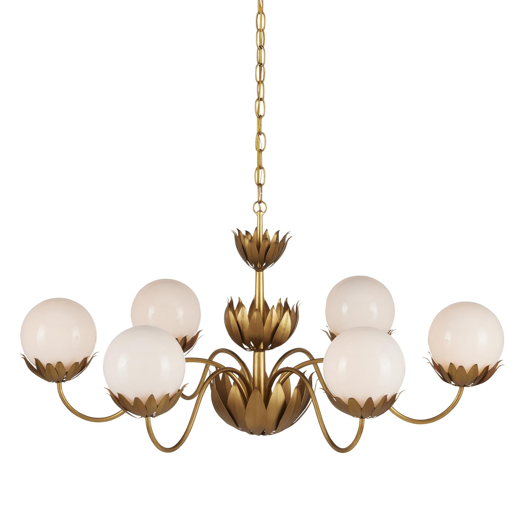 Mirasole 37 Inch 6 Light Chandelier by Currey and Company