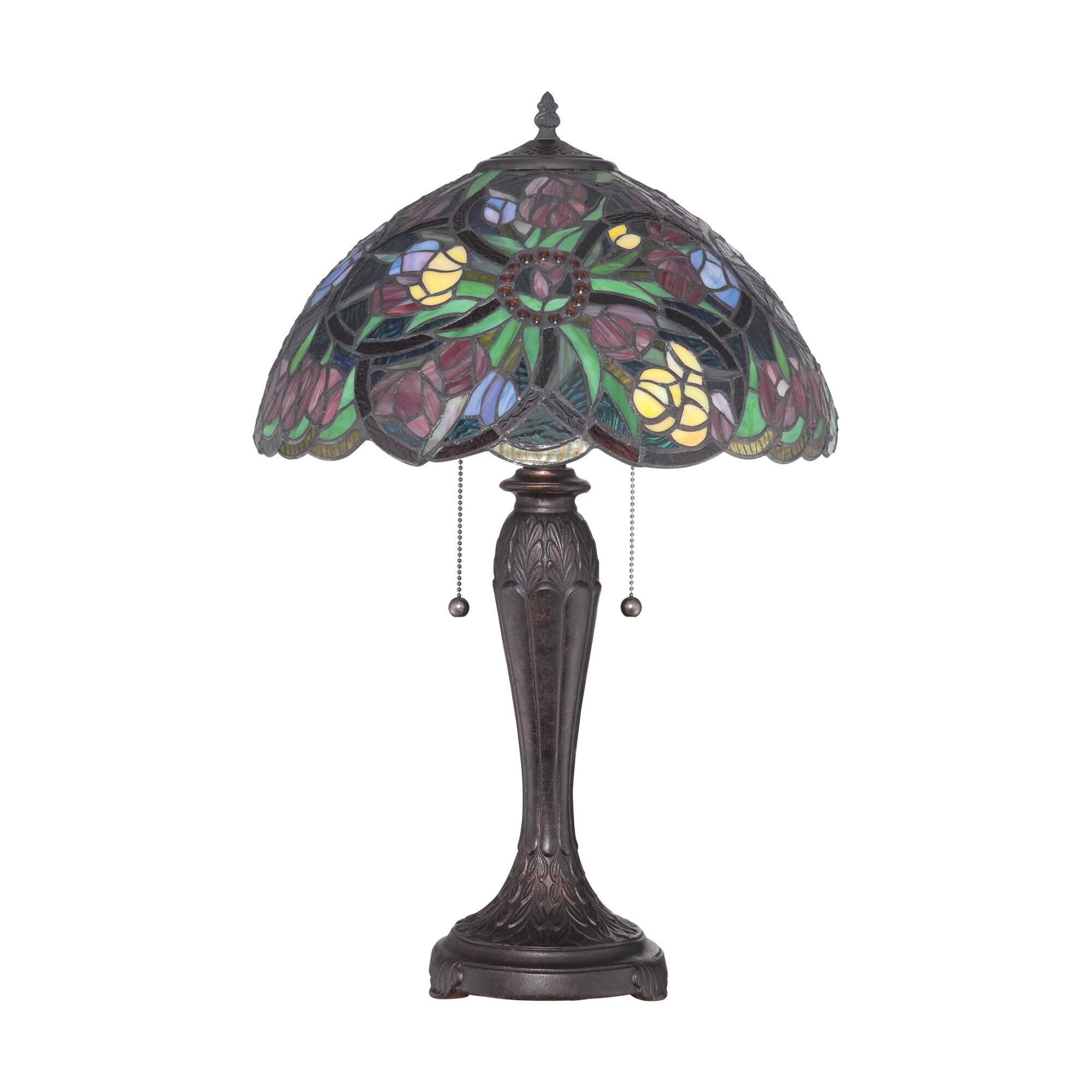 Shown with Tiffany glass