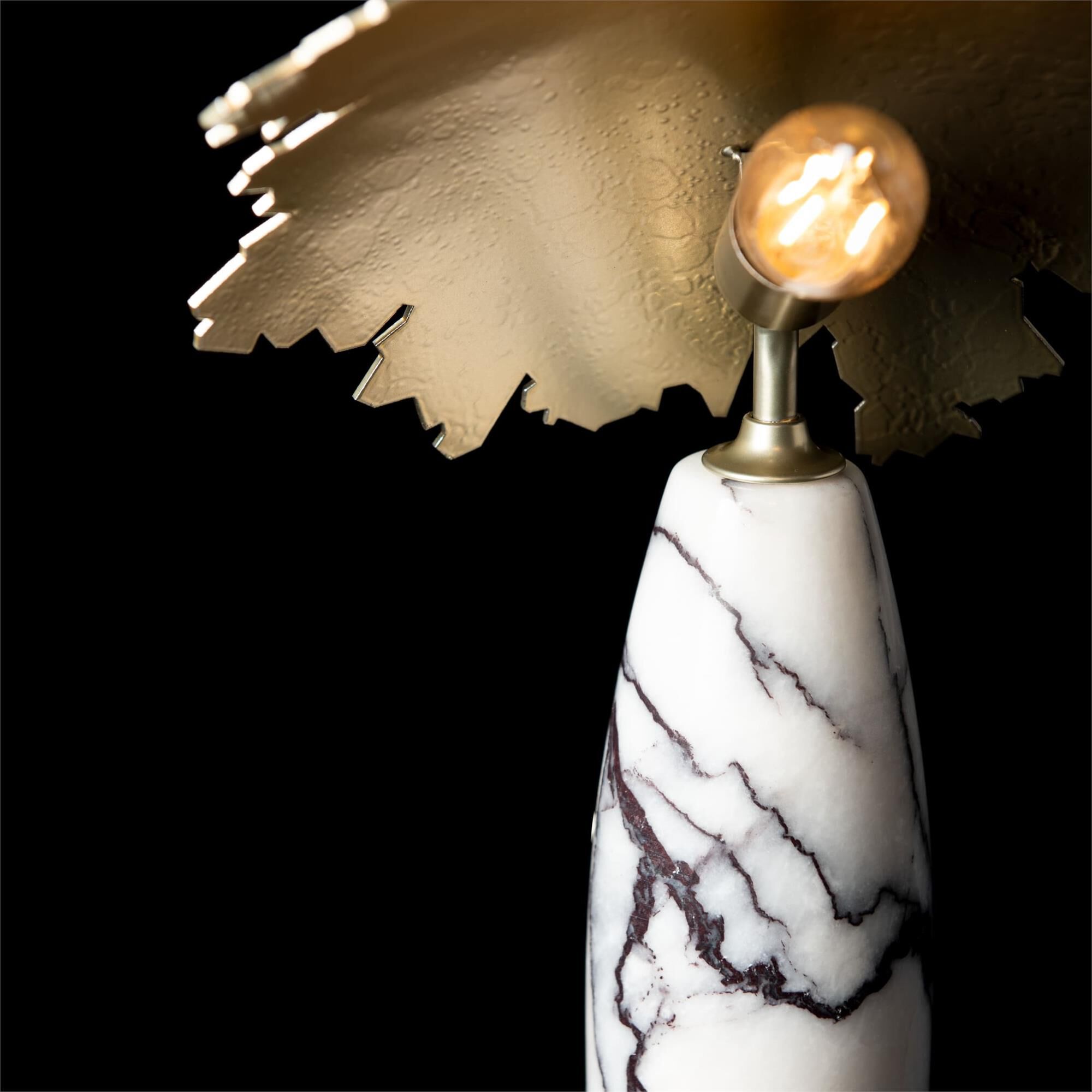 Shown in Modern Brass finish and Modern Brass shade and Lilac accent