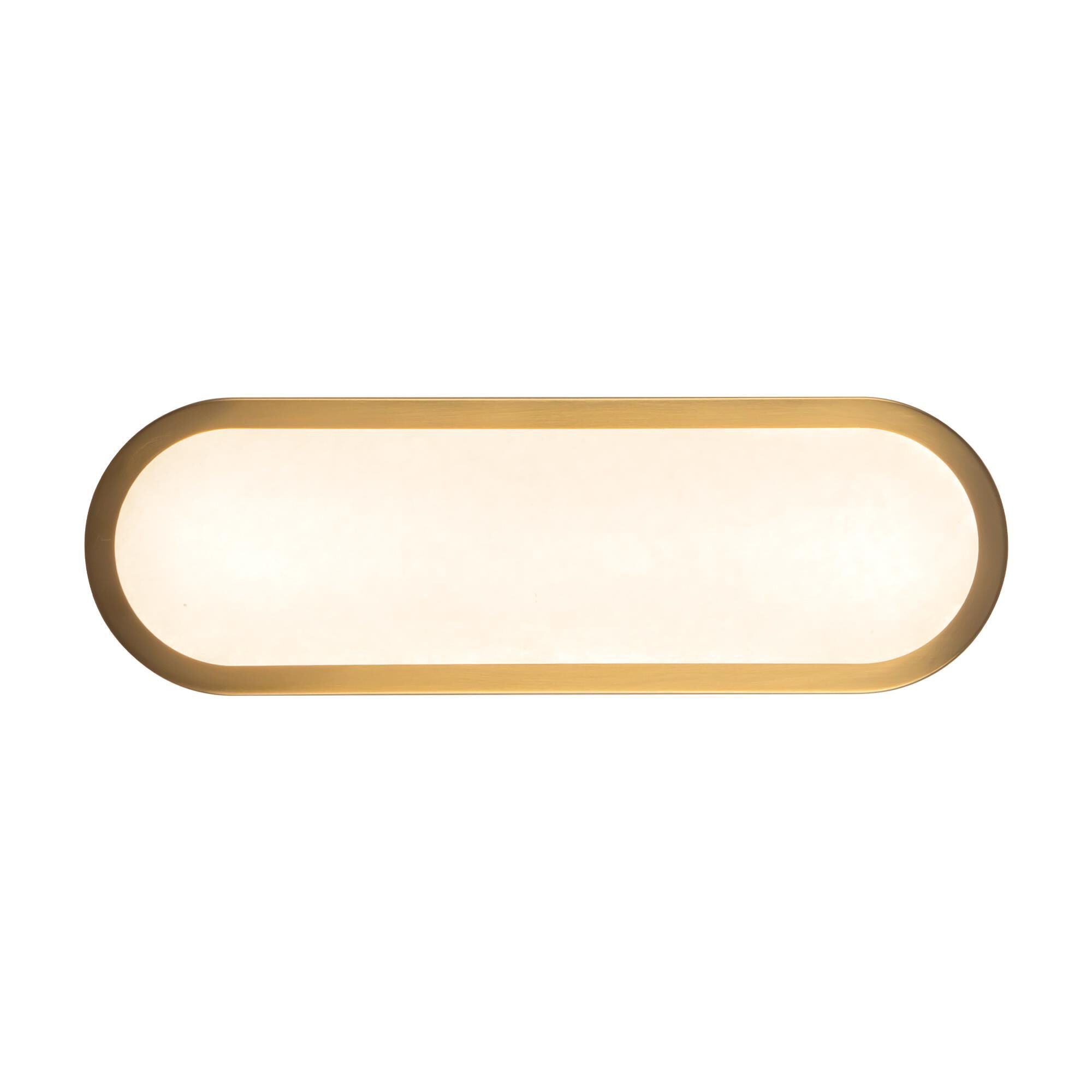 Shown in Brushed Gold finish and Alabaster glass
