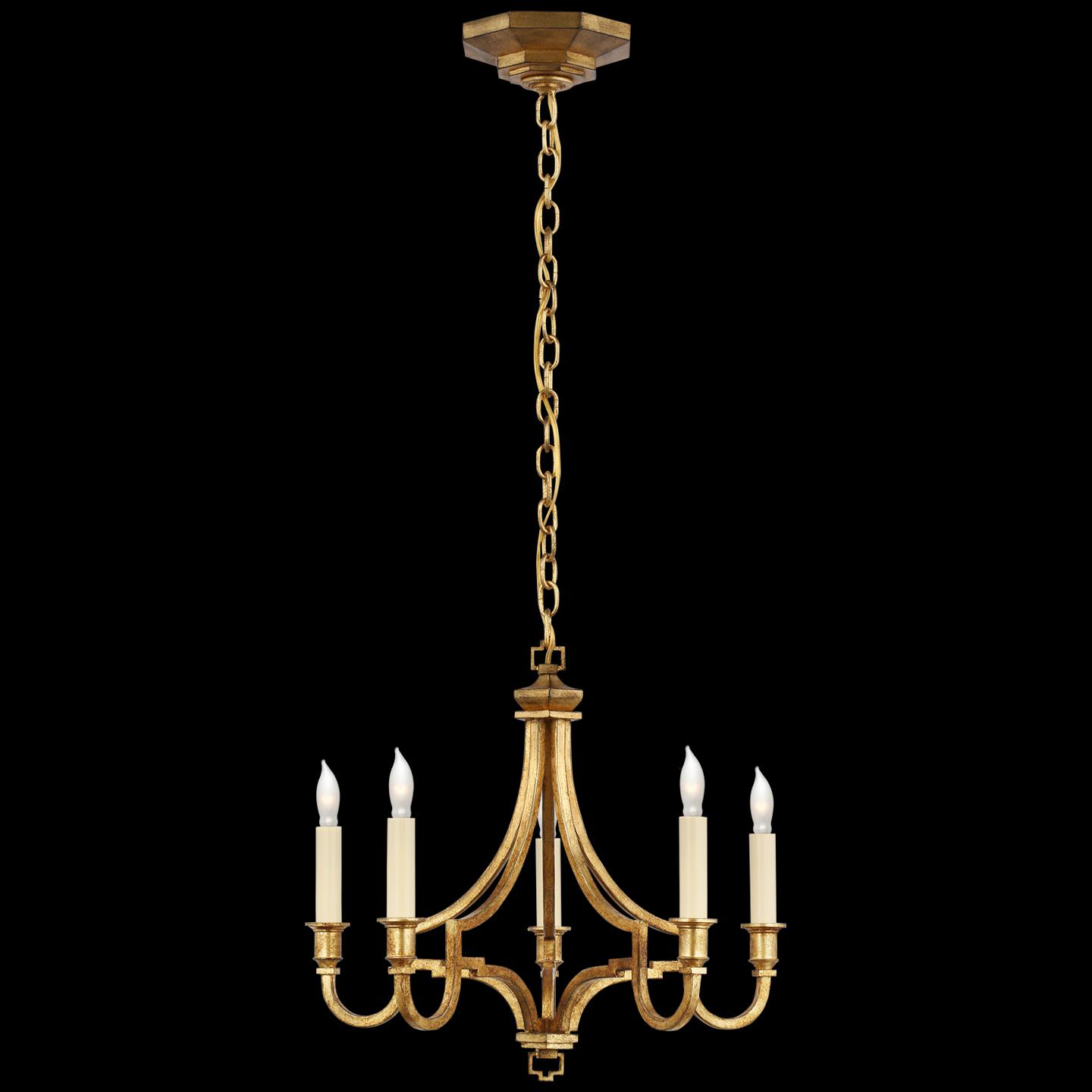 Chapman & Myers Mykonos 15 Inch 5 Light LED Mini Chandelier by Visual Comfort Signature Collection
