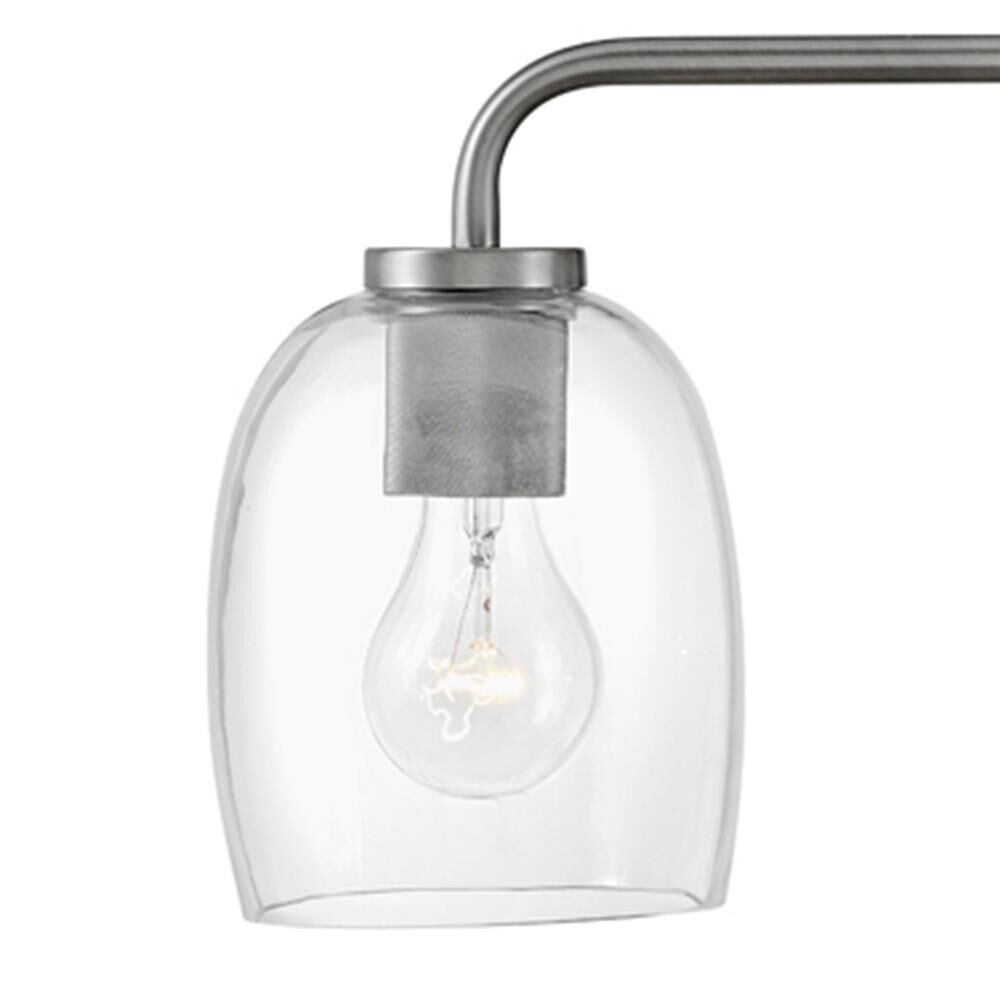 Shown in Antique Nickel finish and Clear glass