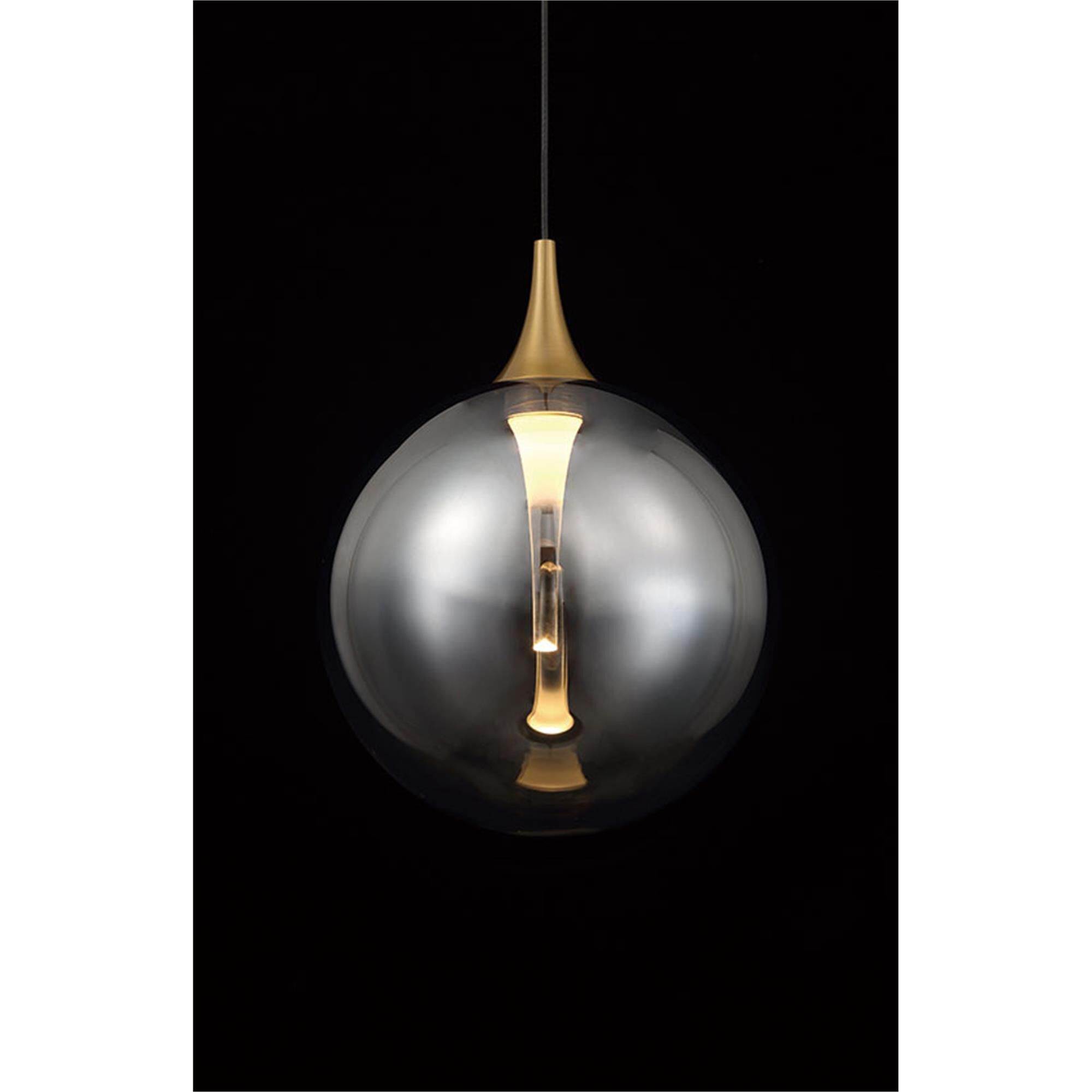 Shown in Gold finish and Smoked glass