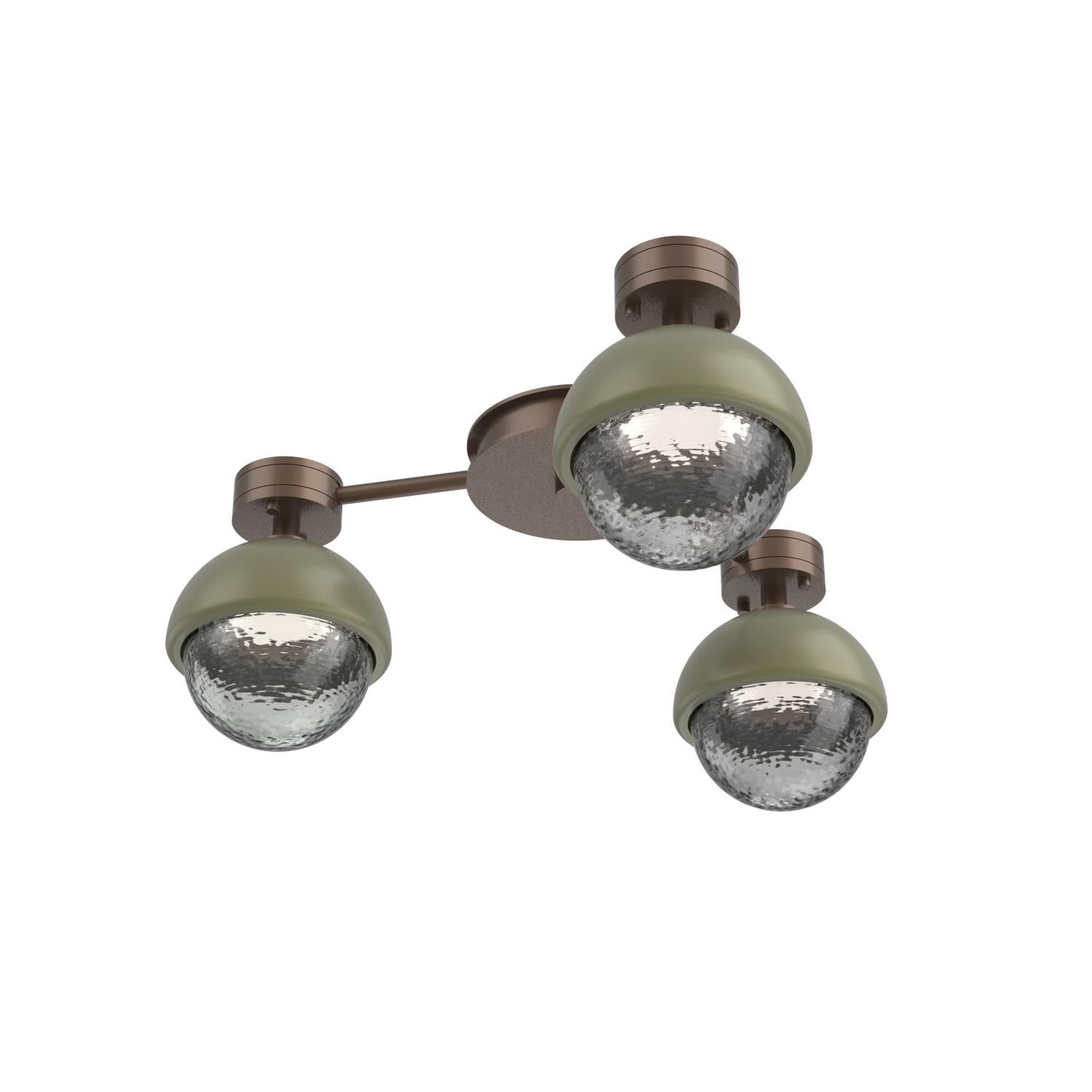 Shown in Burnished Bronze finish and Smoke glass and Sage Green accent