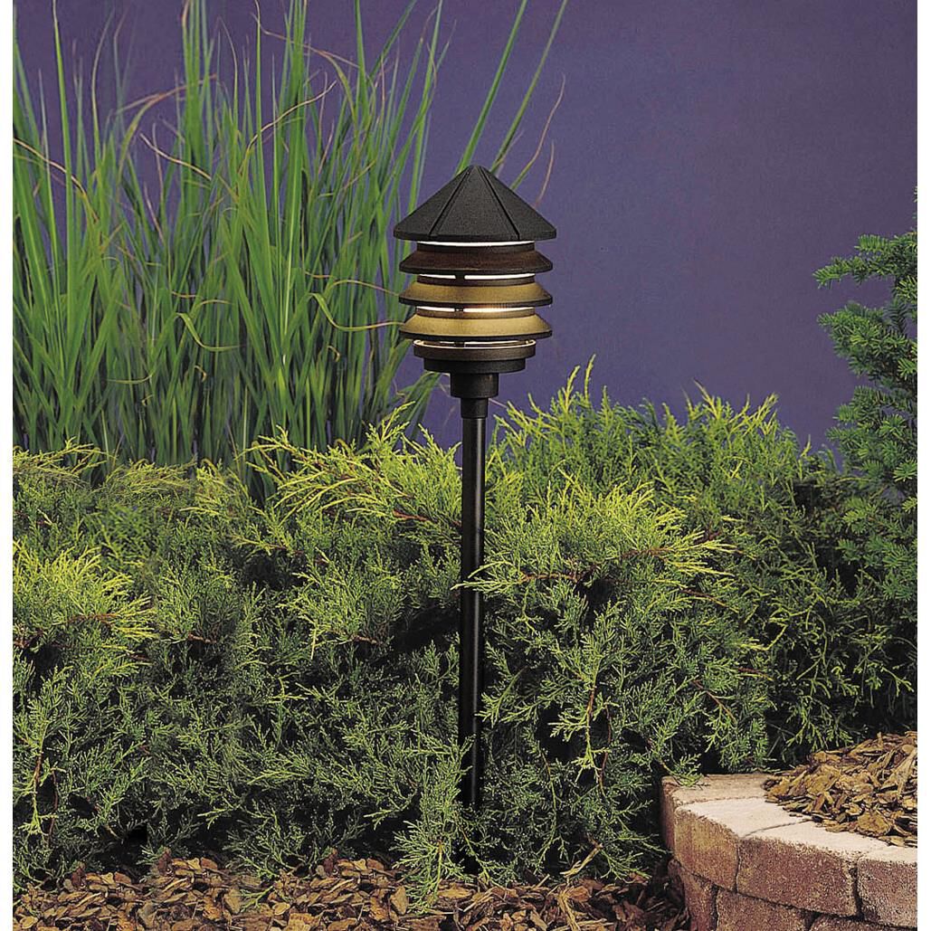 Six Groove 9 Inch Decorative Pathway Light by Kichler Lighting