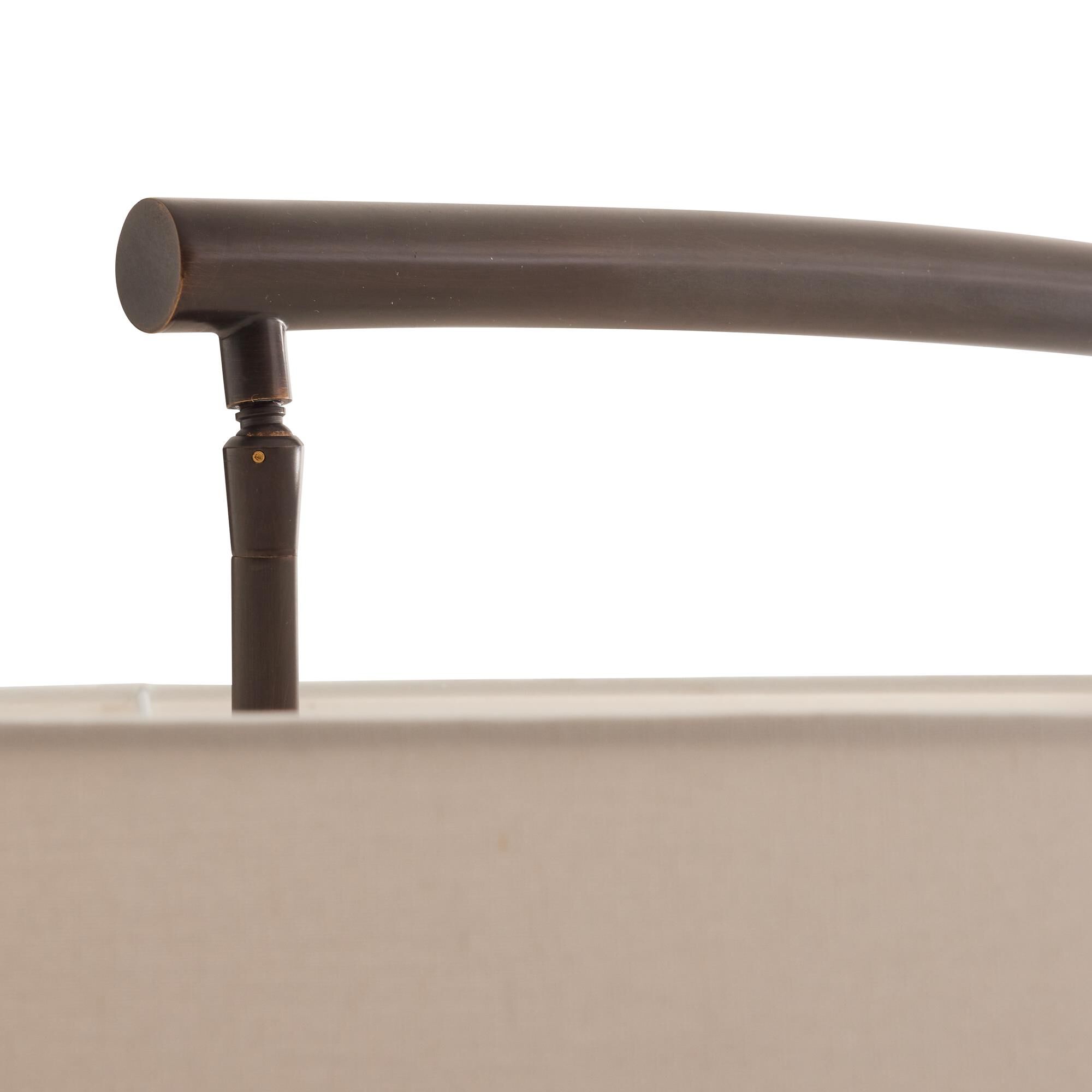 Shown in English Bronze finish and Linen shade