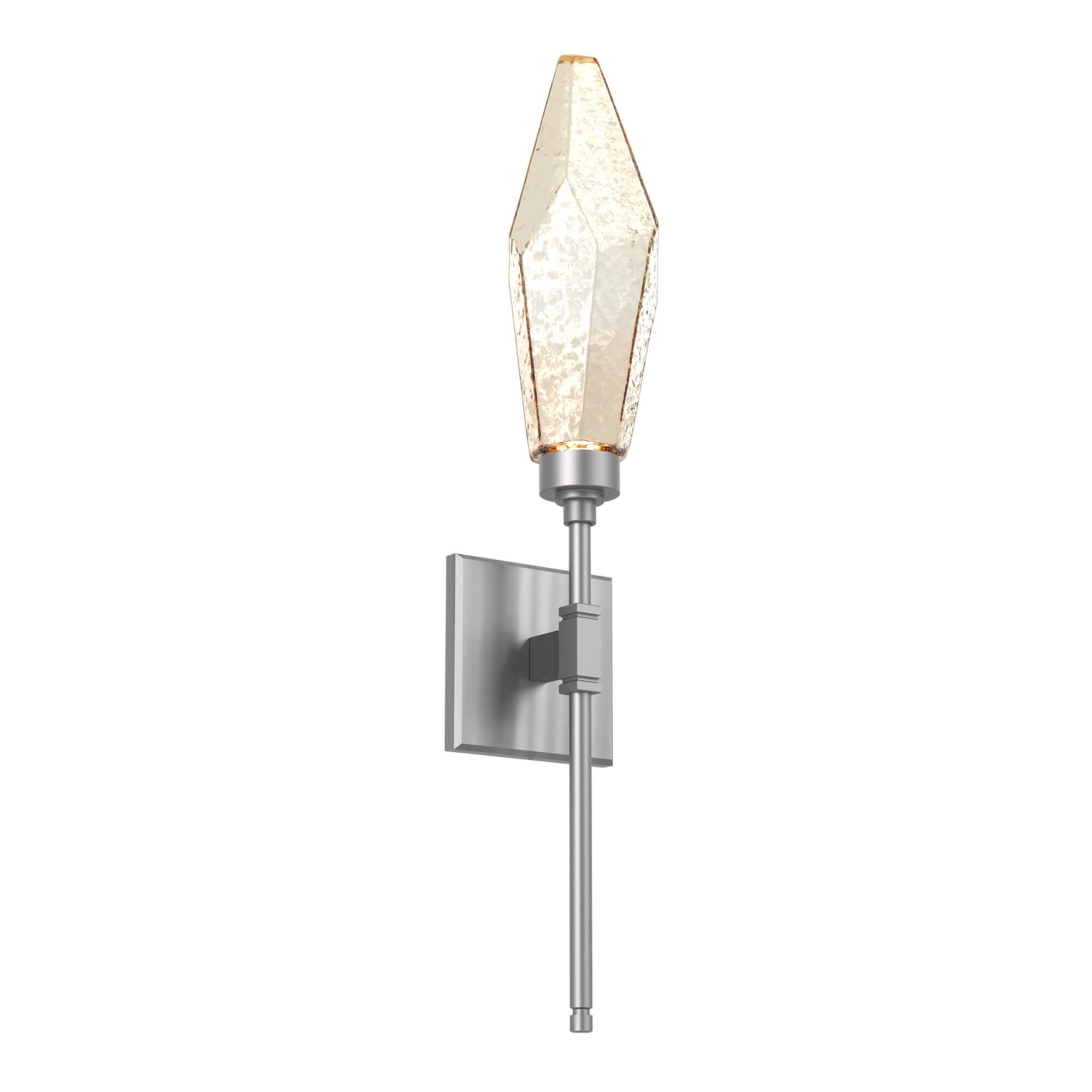 Shown in Classic Silver finish and Chilled Amber glass