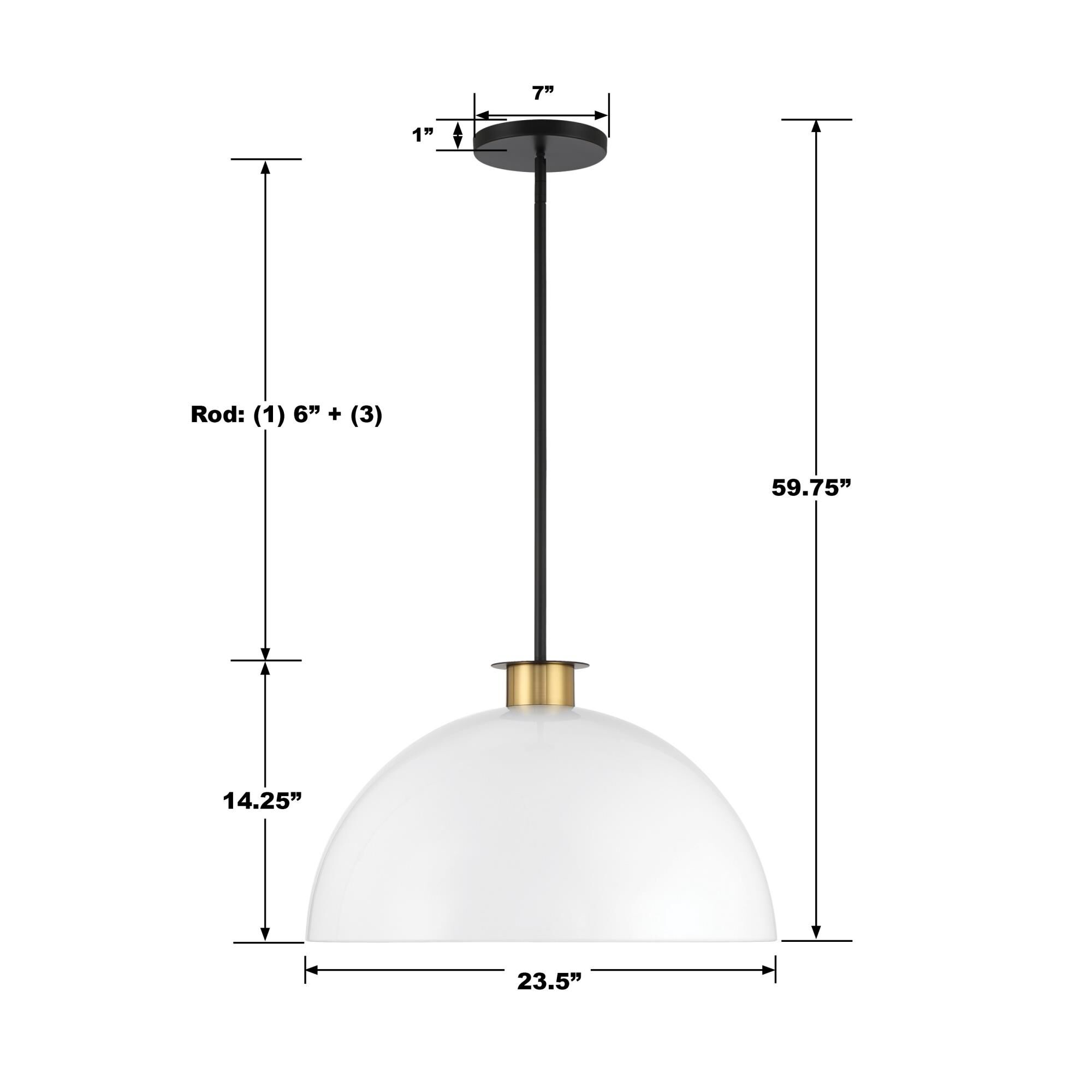 Shown in Black and Aged Brass finish and Metal shade