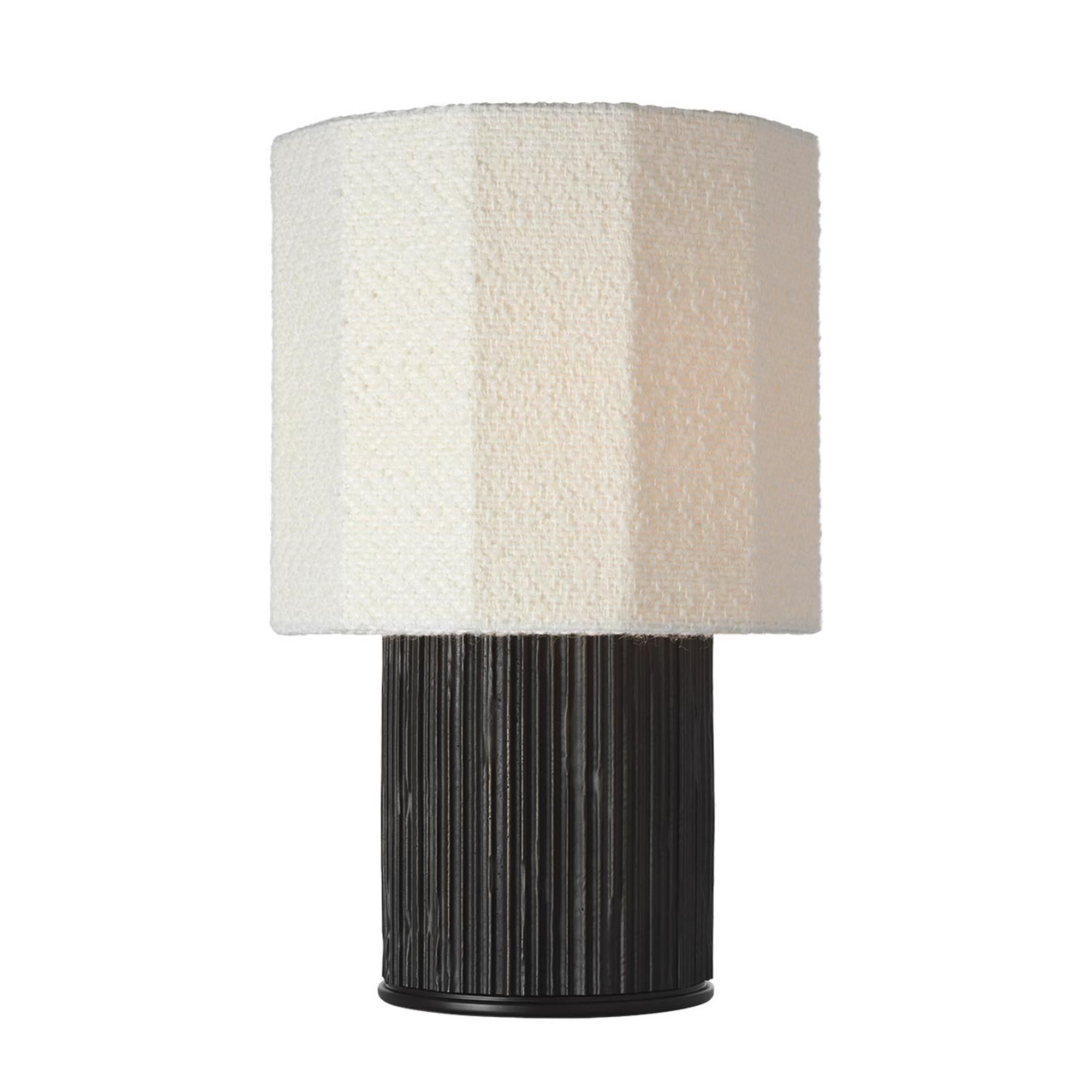 Shown in Ridged Carbon finish and Decorative Boucle shade