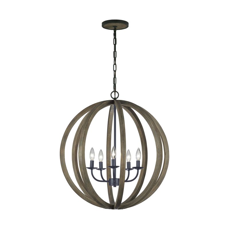 Sean Lavin Allier 26 Inch 5 Light Chandelier by Visual Comfort Studio Collection