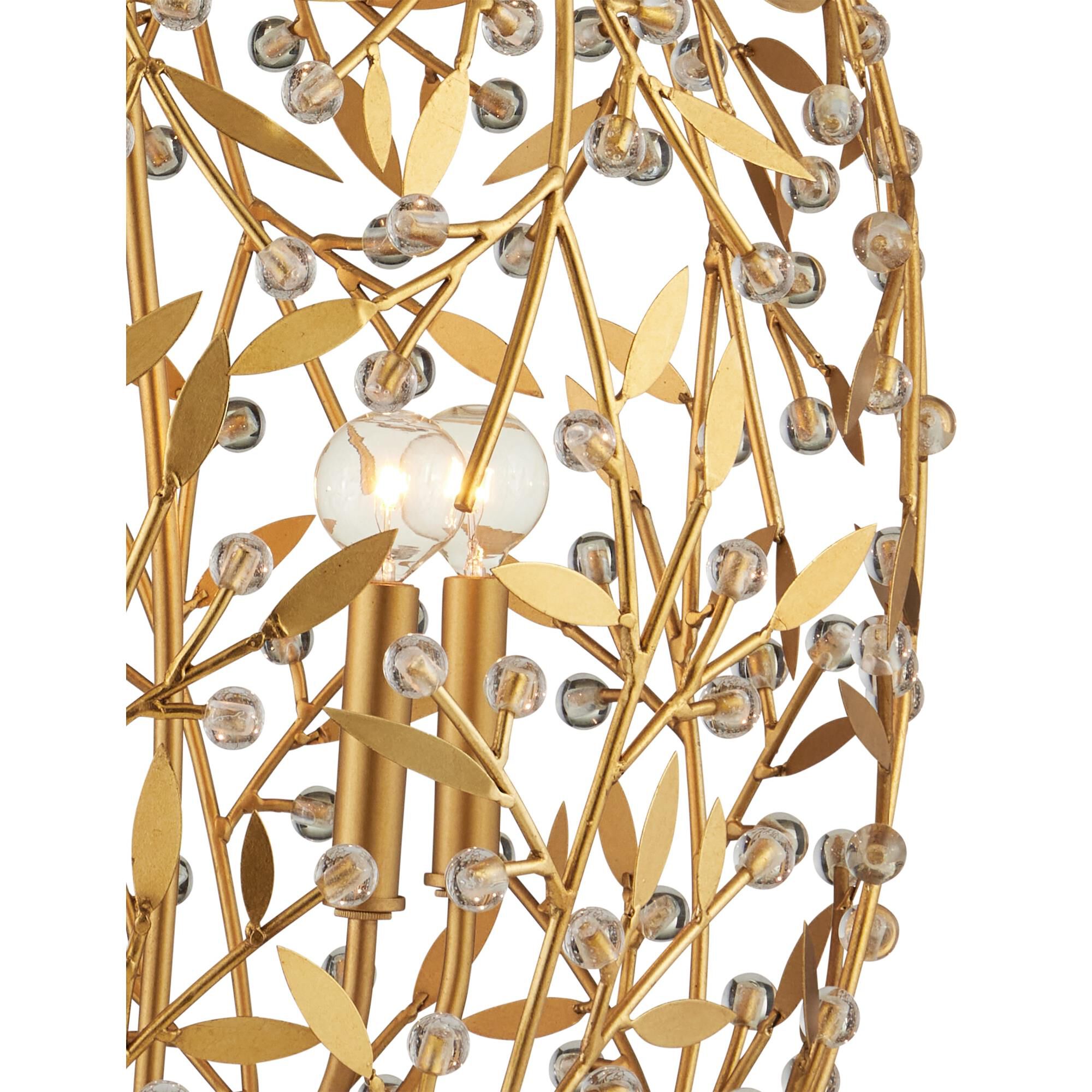 Shown in Clear, Contemporary Gold Leaf and Contemporary Gold finish
