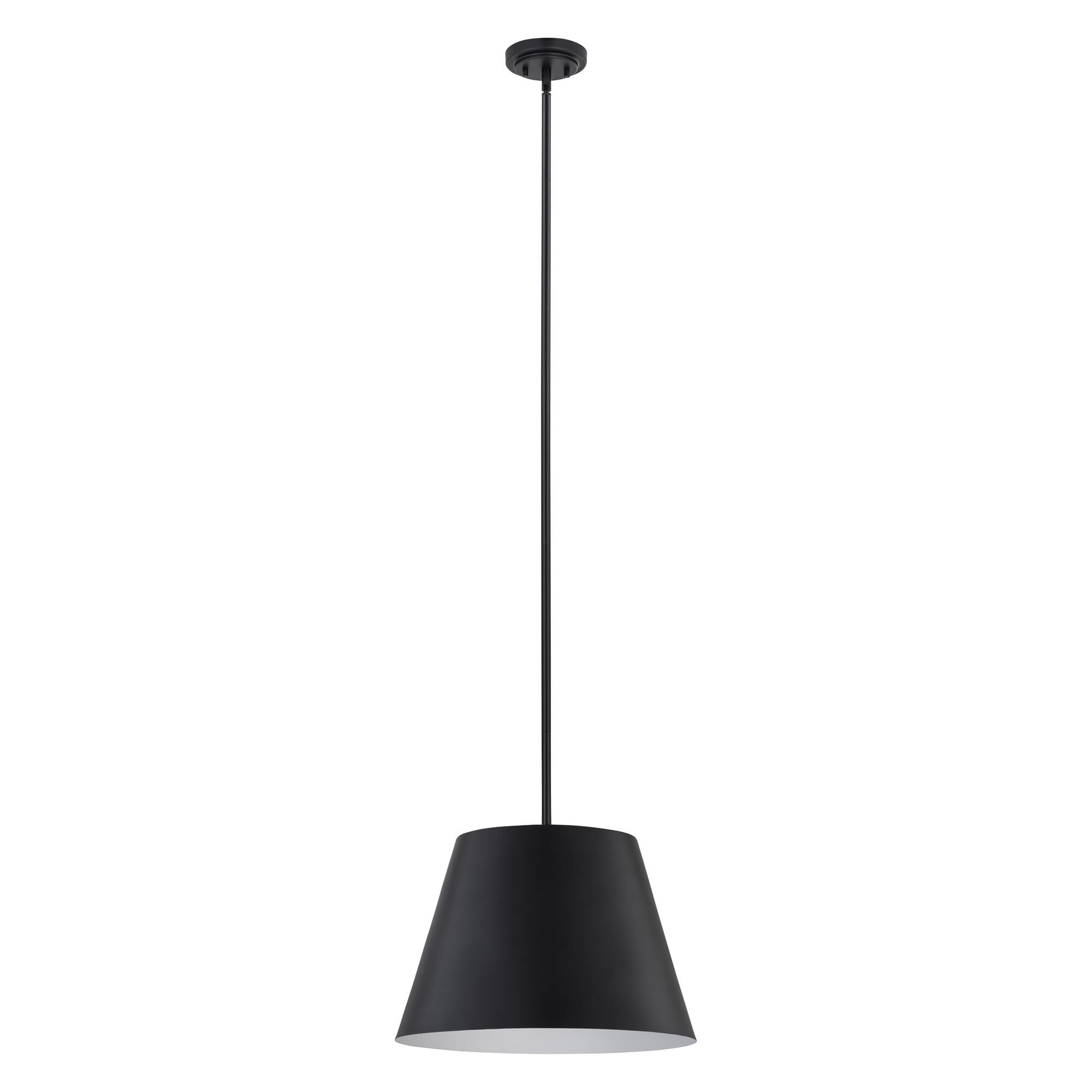 Shown in Matte Black finish and Matte Black shade