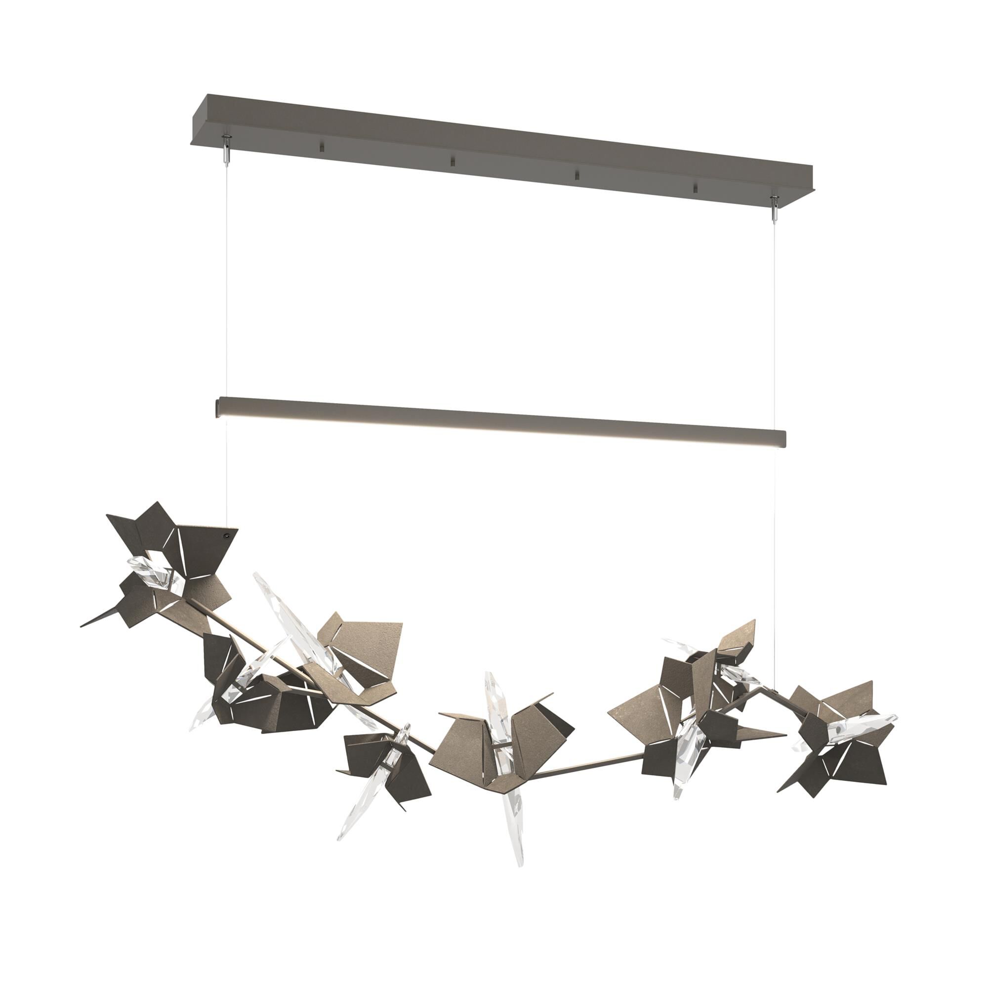 Shown in Dark Smoke finish and Swarovski crystal and Dark Smoke glass and Dark Smoke accent
