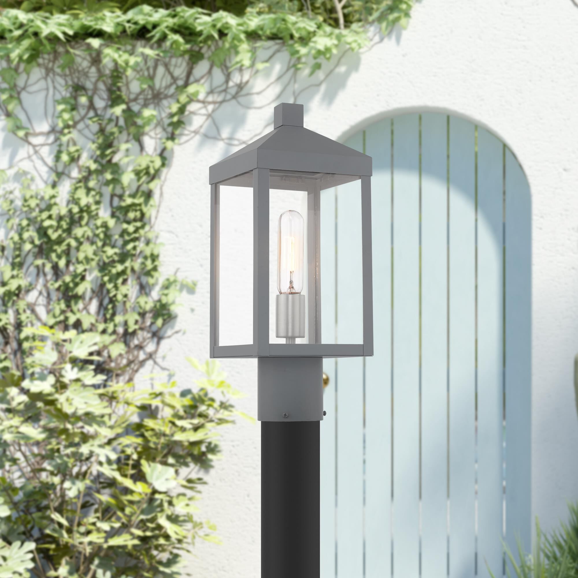 Shown in Nordic Gray finish and Clear glass