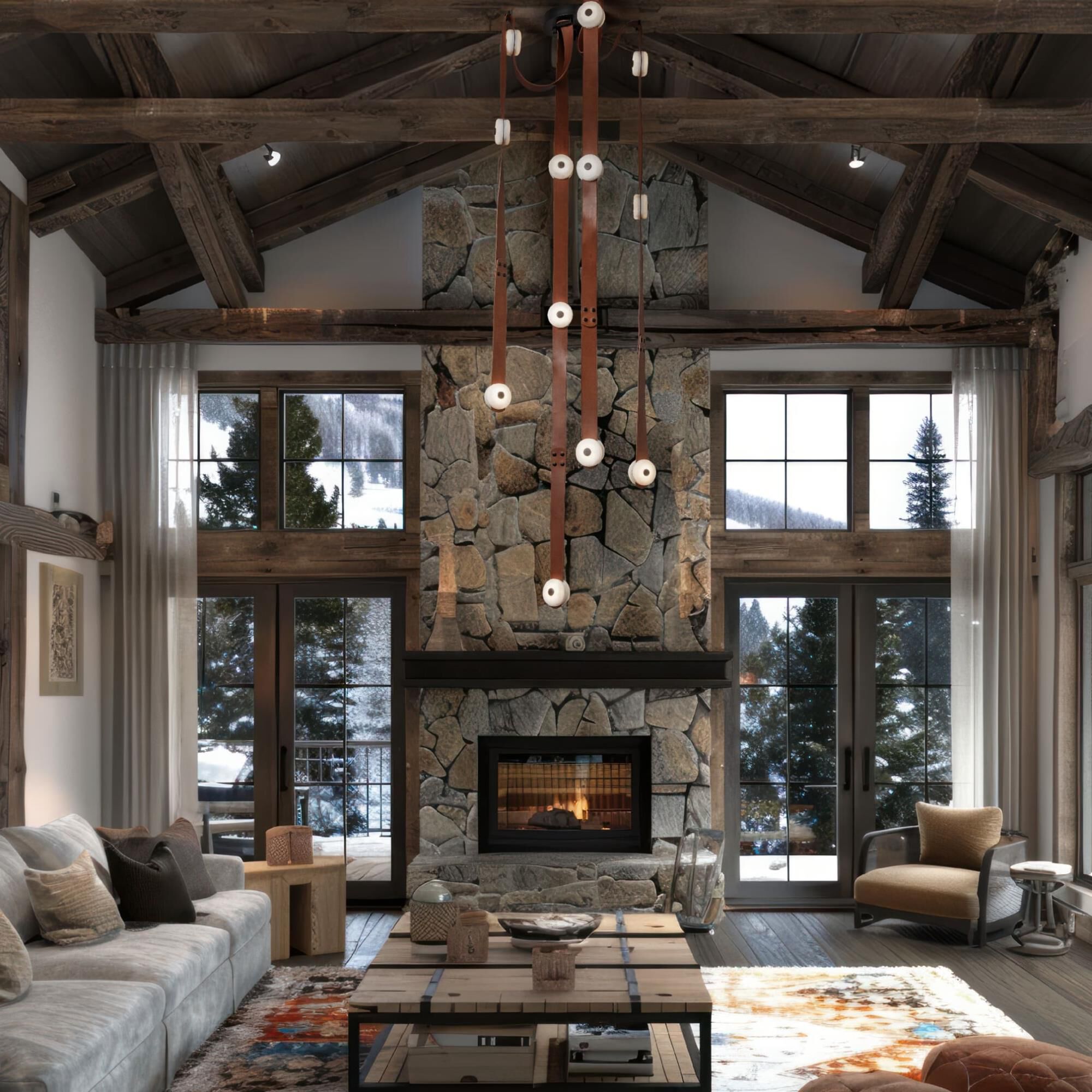 Snaps 87 Inch Multi Light Pendant by Hubbardton Forge