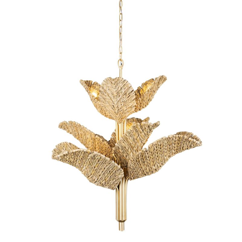 Ron Henderson Banana Leaf Chandelier by Varaluz