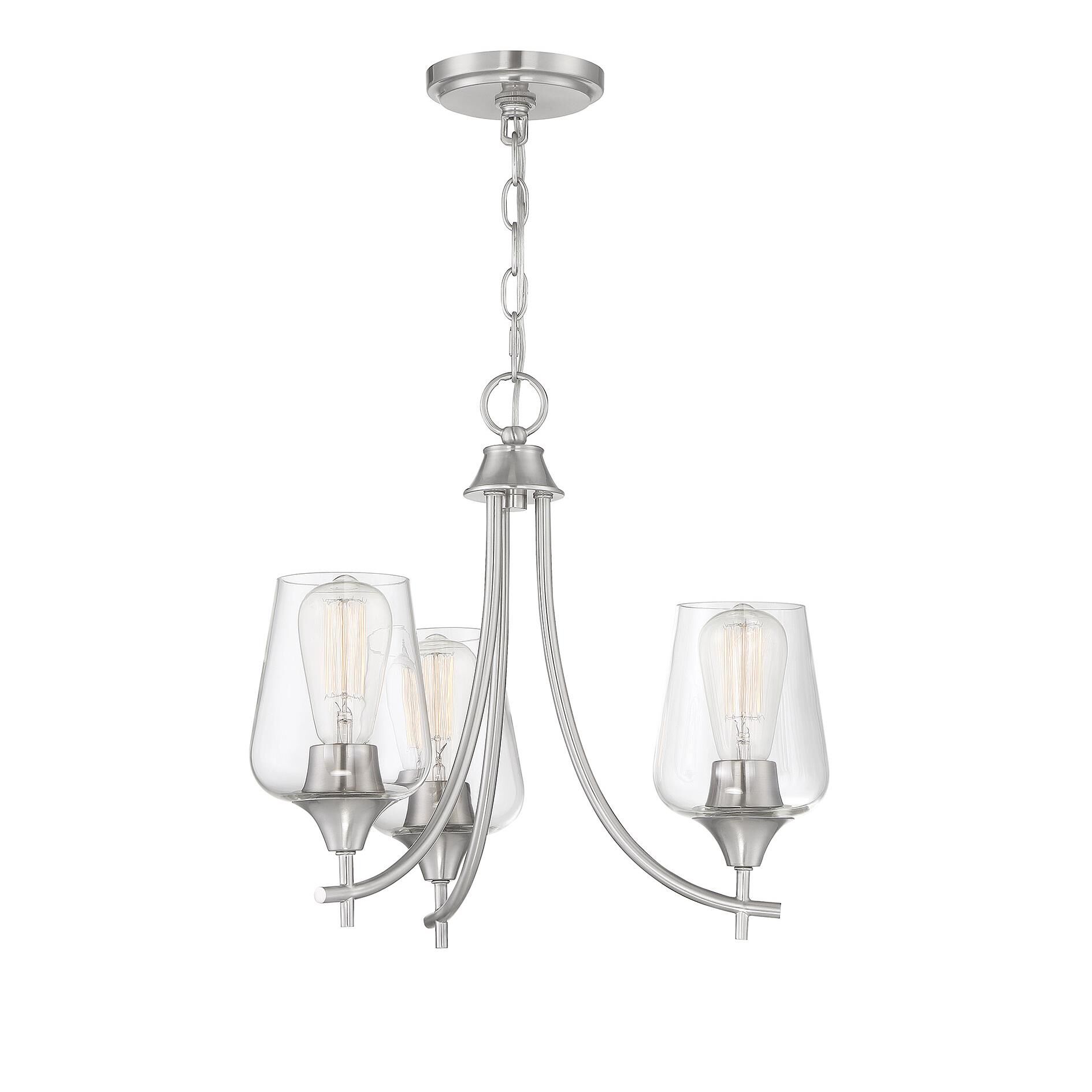 Octave 18 Inch 3 Light Mini Chandelier by Savoy House