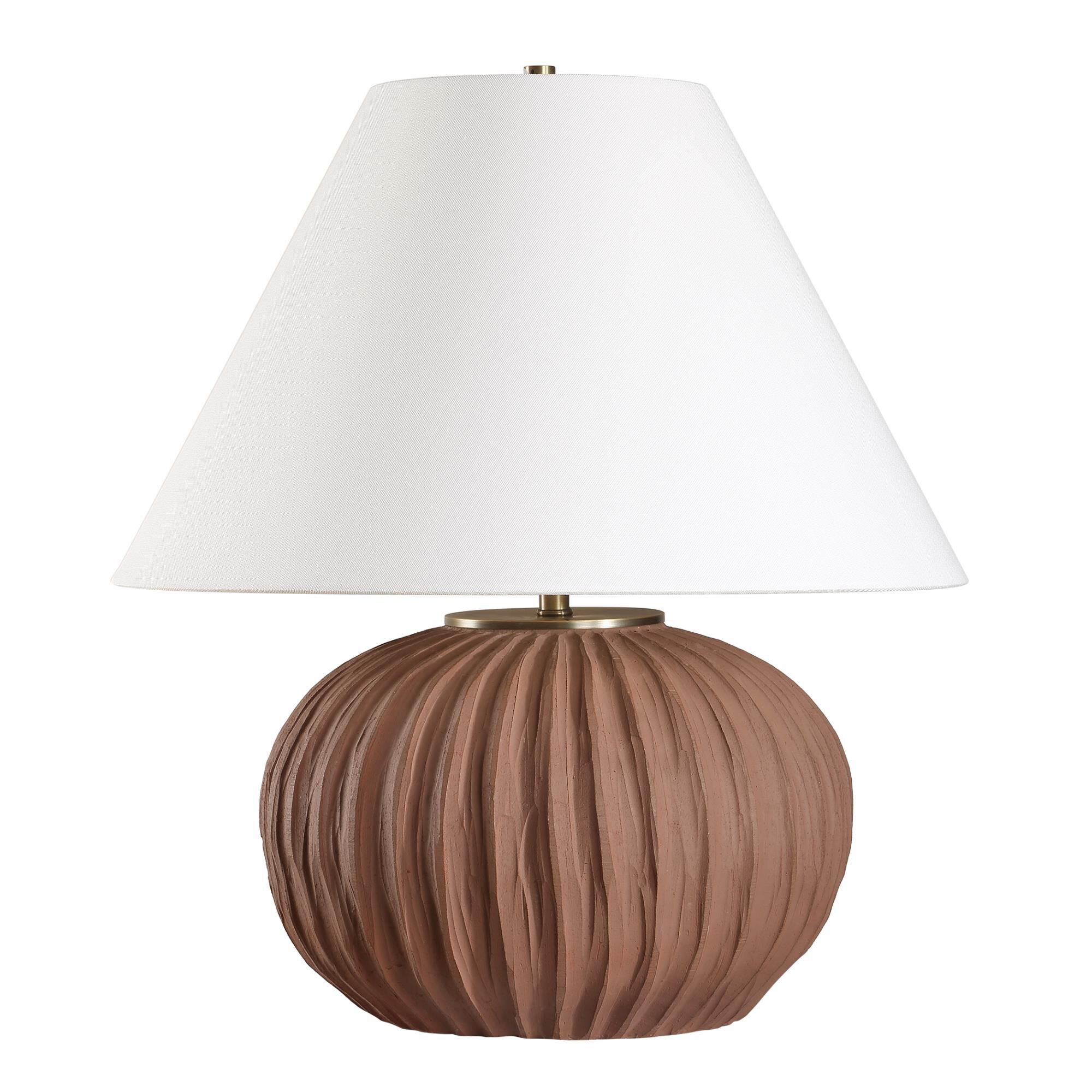 Shown in Brown finish and Round Hardback shade