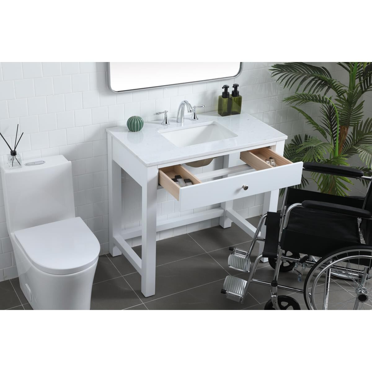 Hudson 36 Inch Bath Vanity by Elegant Decor