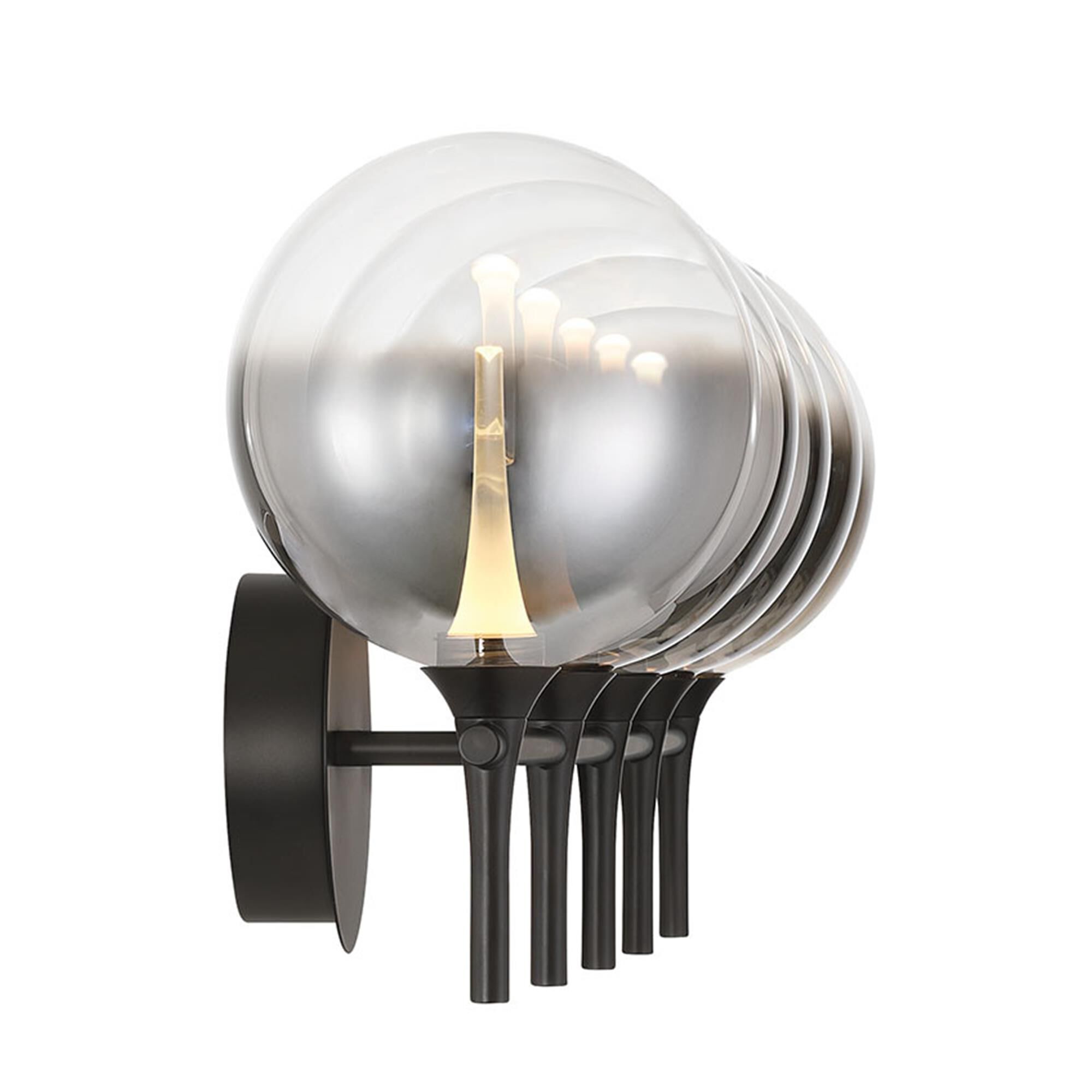Shown in Black finish and Smoked glass