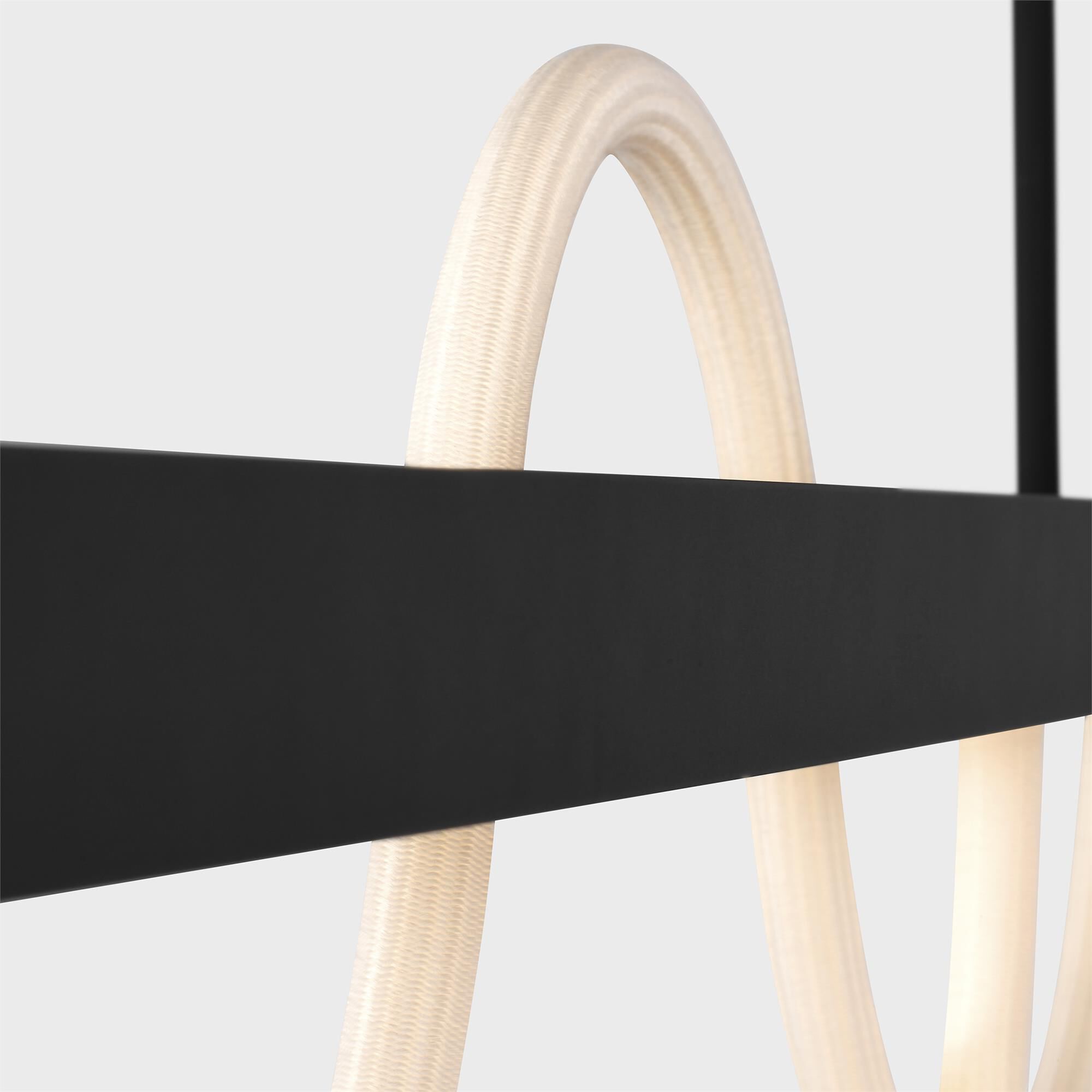 Shown in Nightshade Black finish and Rope shade