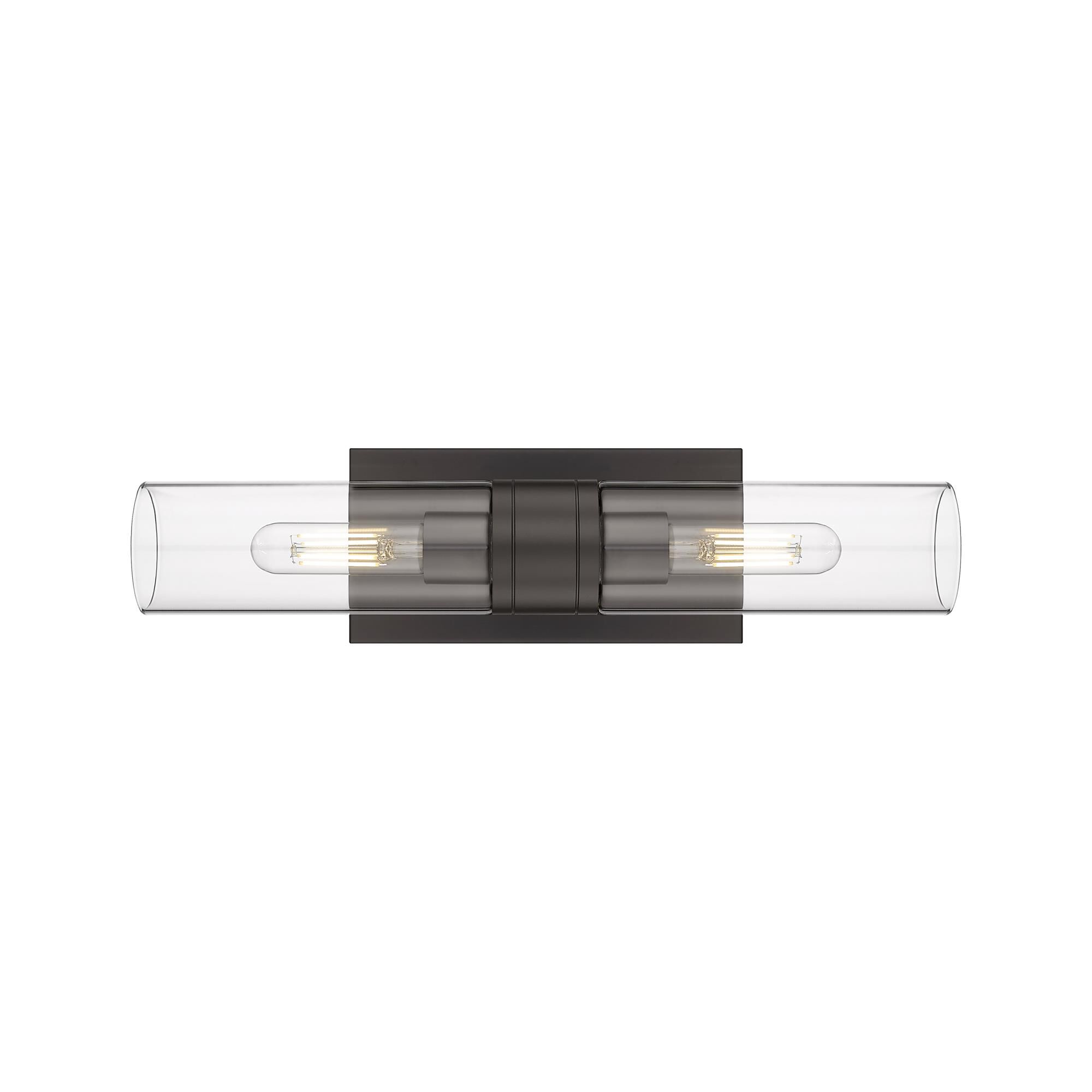 Shown in Oiled Brass finish and Clear glass