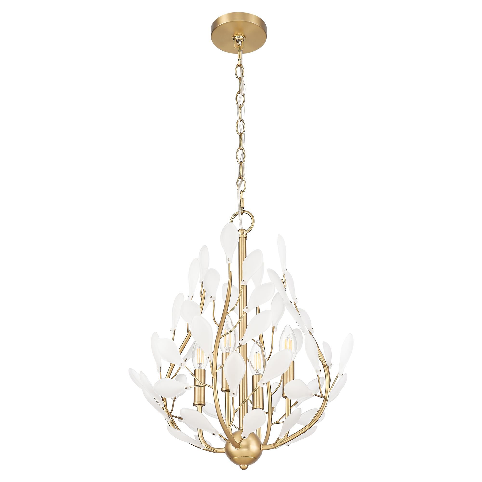 Shown in Modern Gold finish and Frosted glass