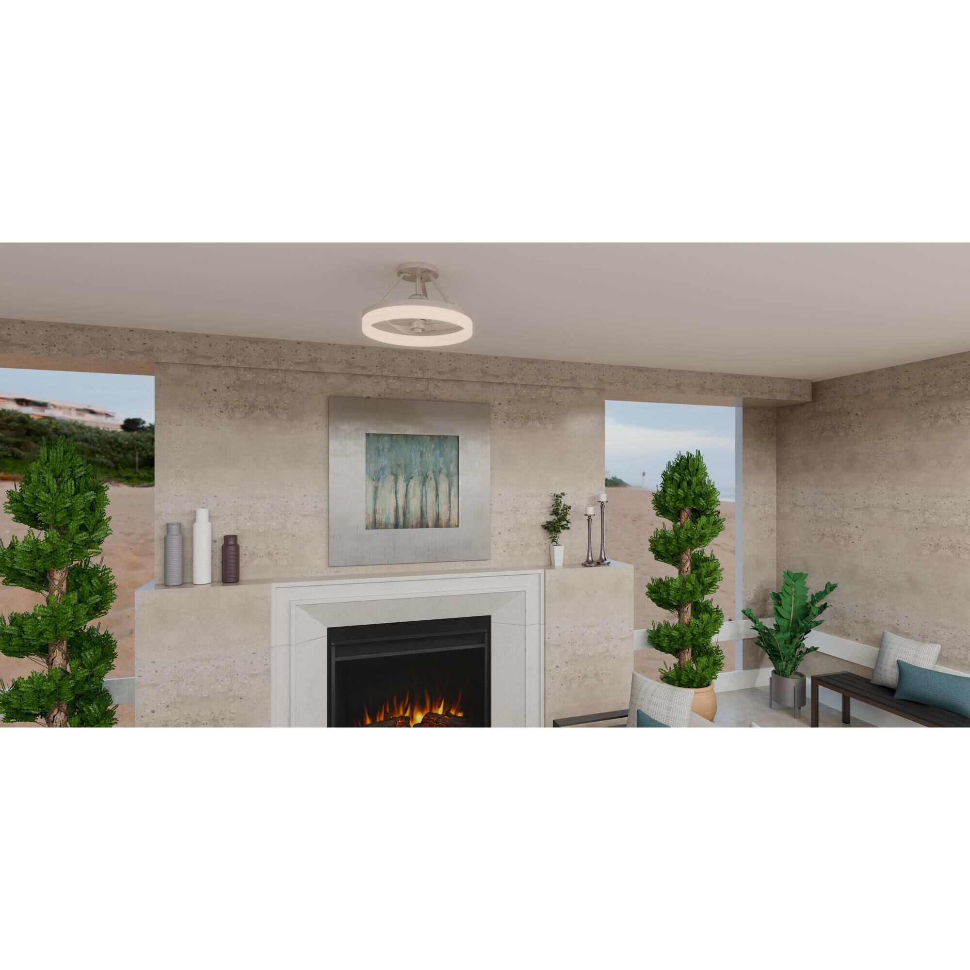 Shown in Brushed Nickel finish and White Acrylic glass