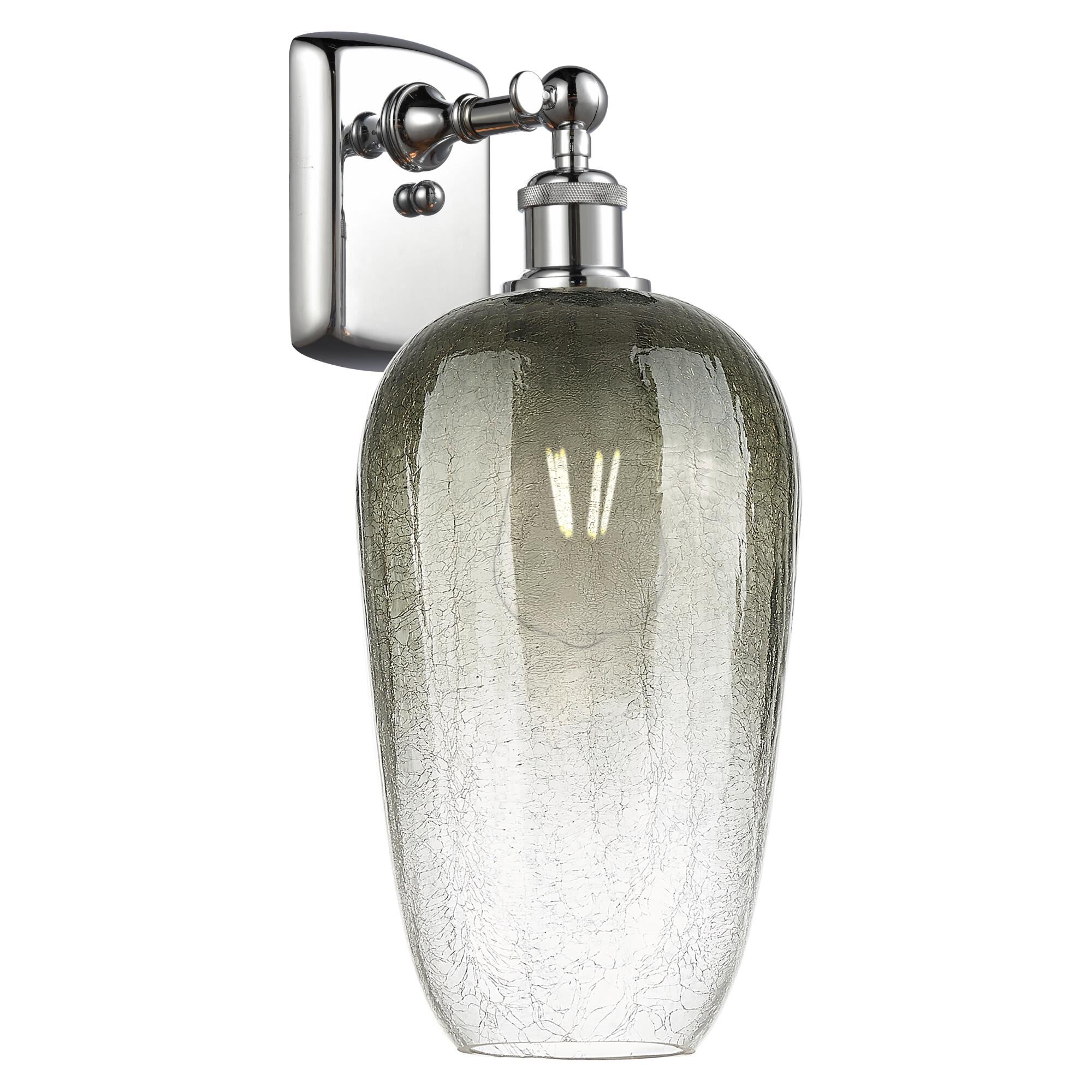 Shown in Polished Chrome finish and Slate glass