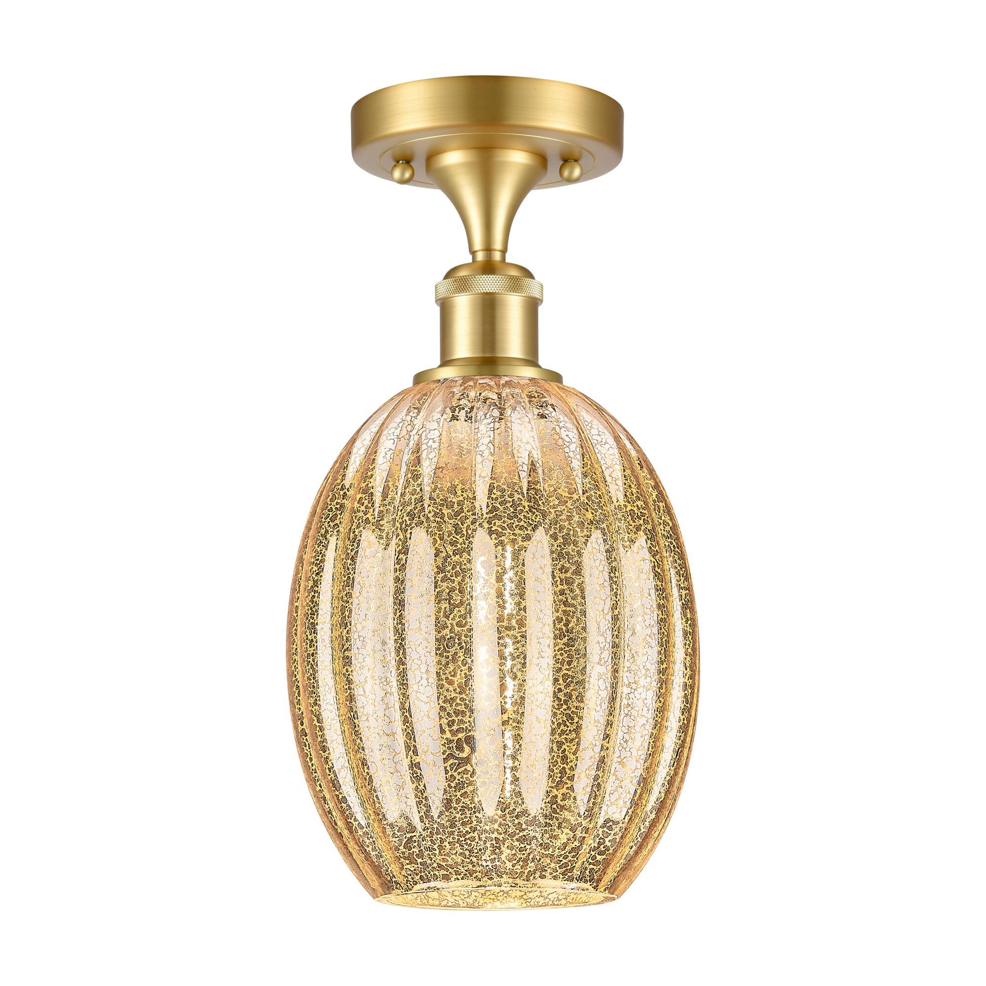 Shown in Satin Gold finish and Mercury glass