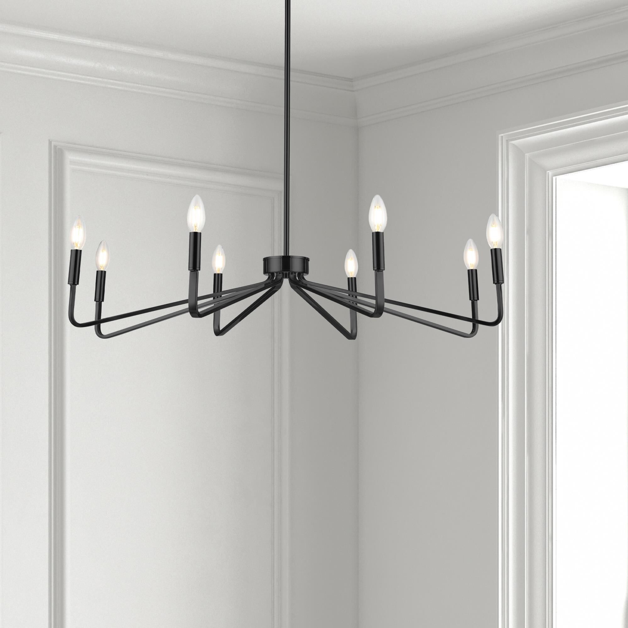Clayton 38 Inch 8 Light Chandelier by Dainolite