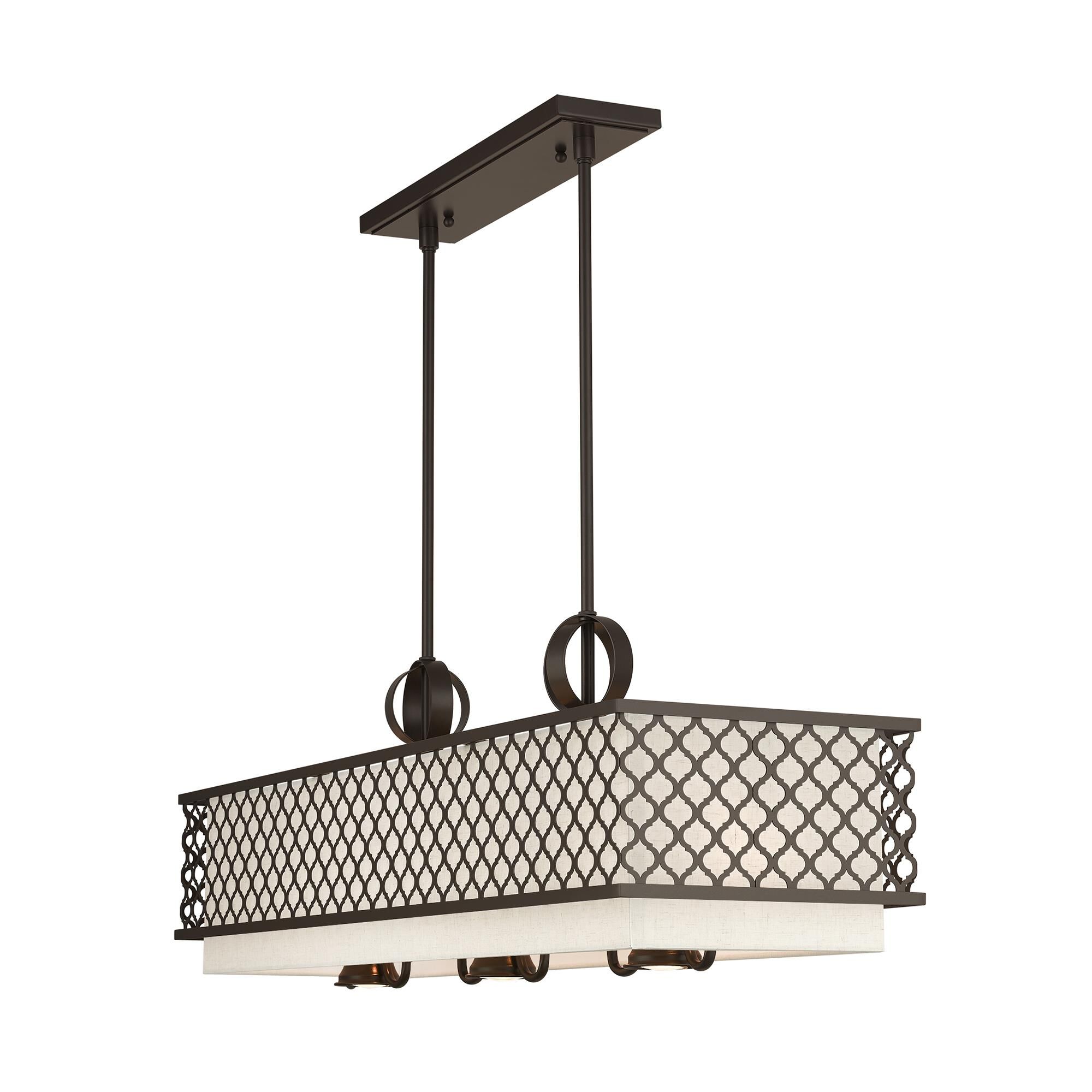 Arabesque 39 Inch 9 Light Linear Suspension Light by Livex Lighting
