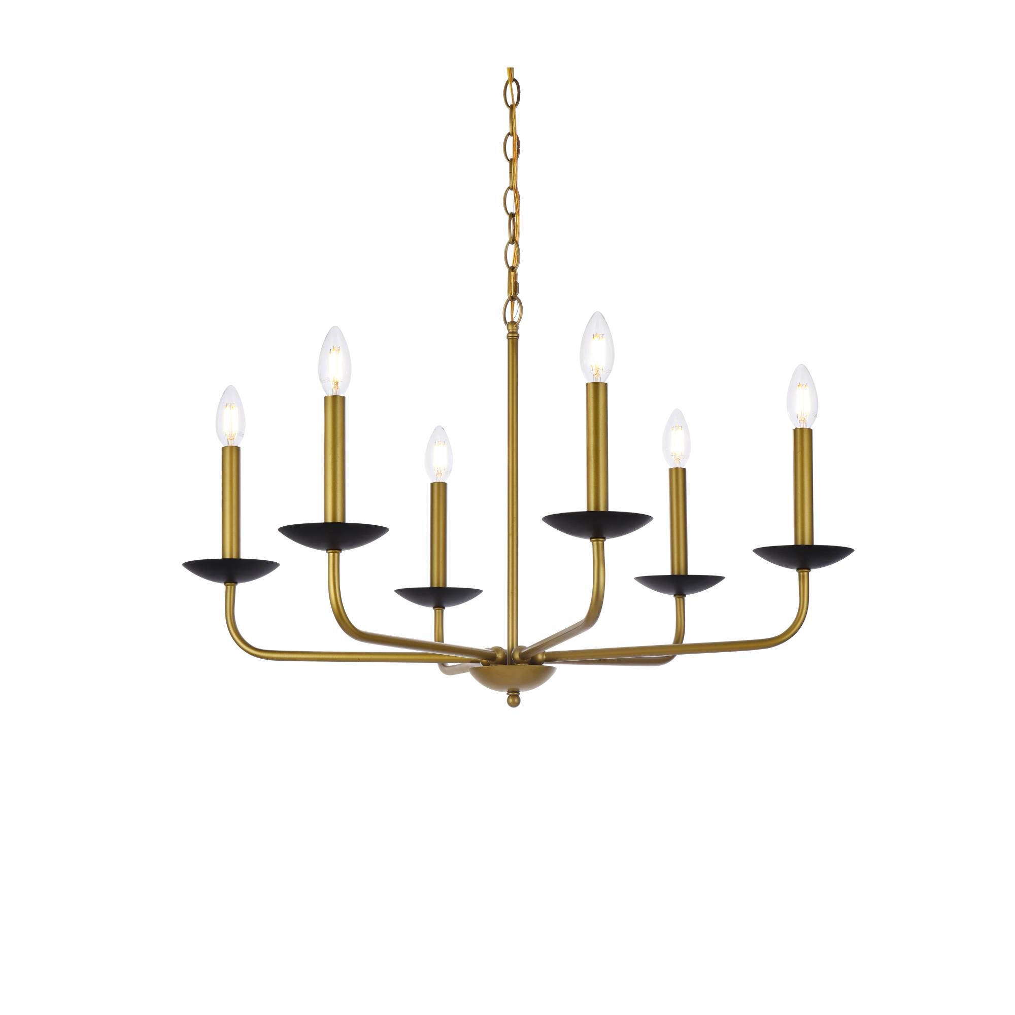 Cohen 30 Inch 6 Light Chandelier by Elegant Lighting