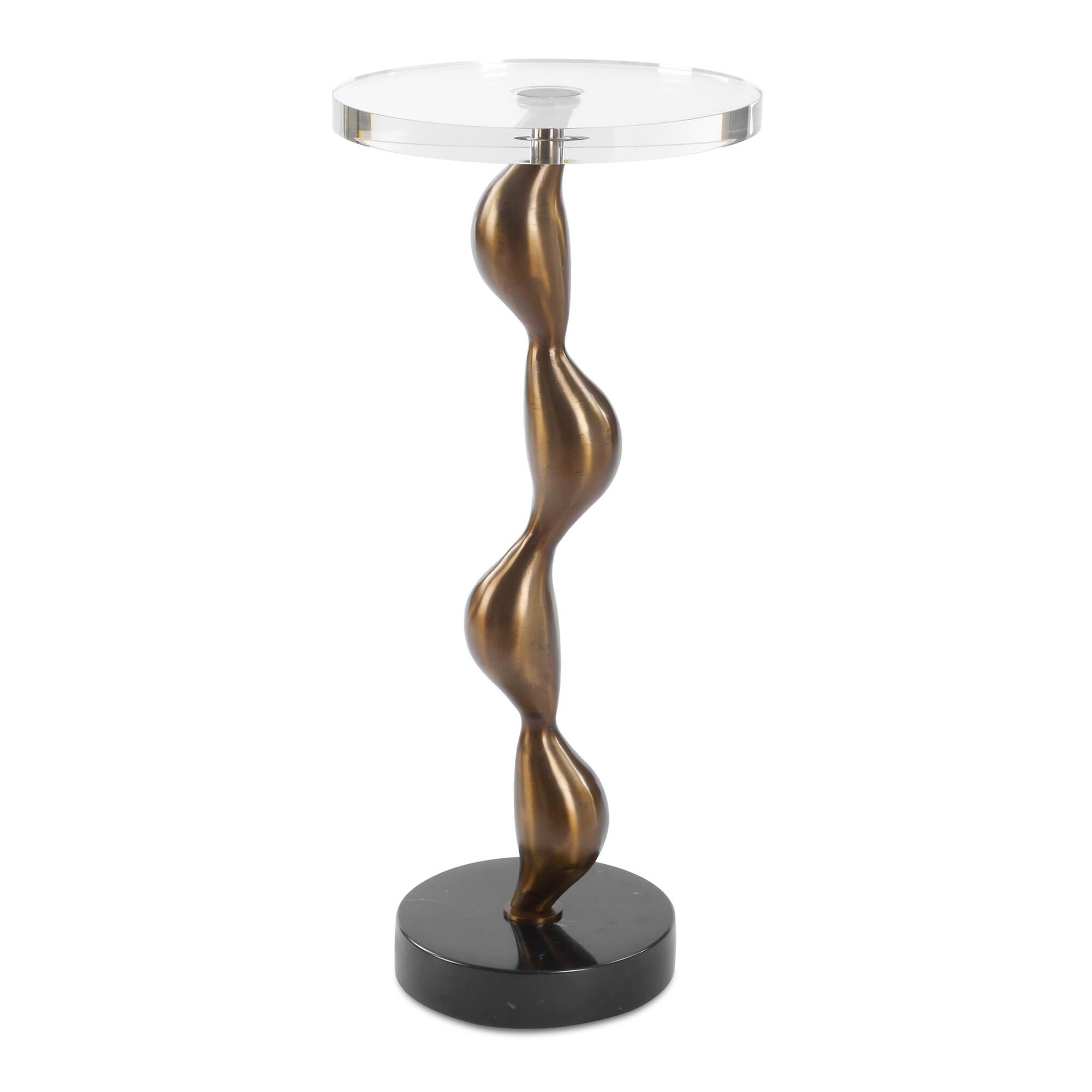 Shown in Black, Brass finish