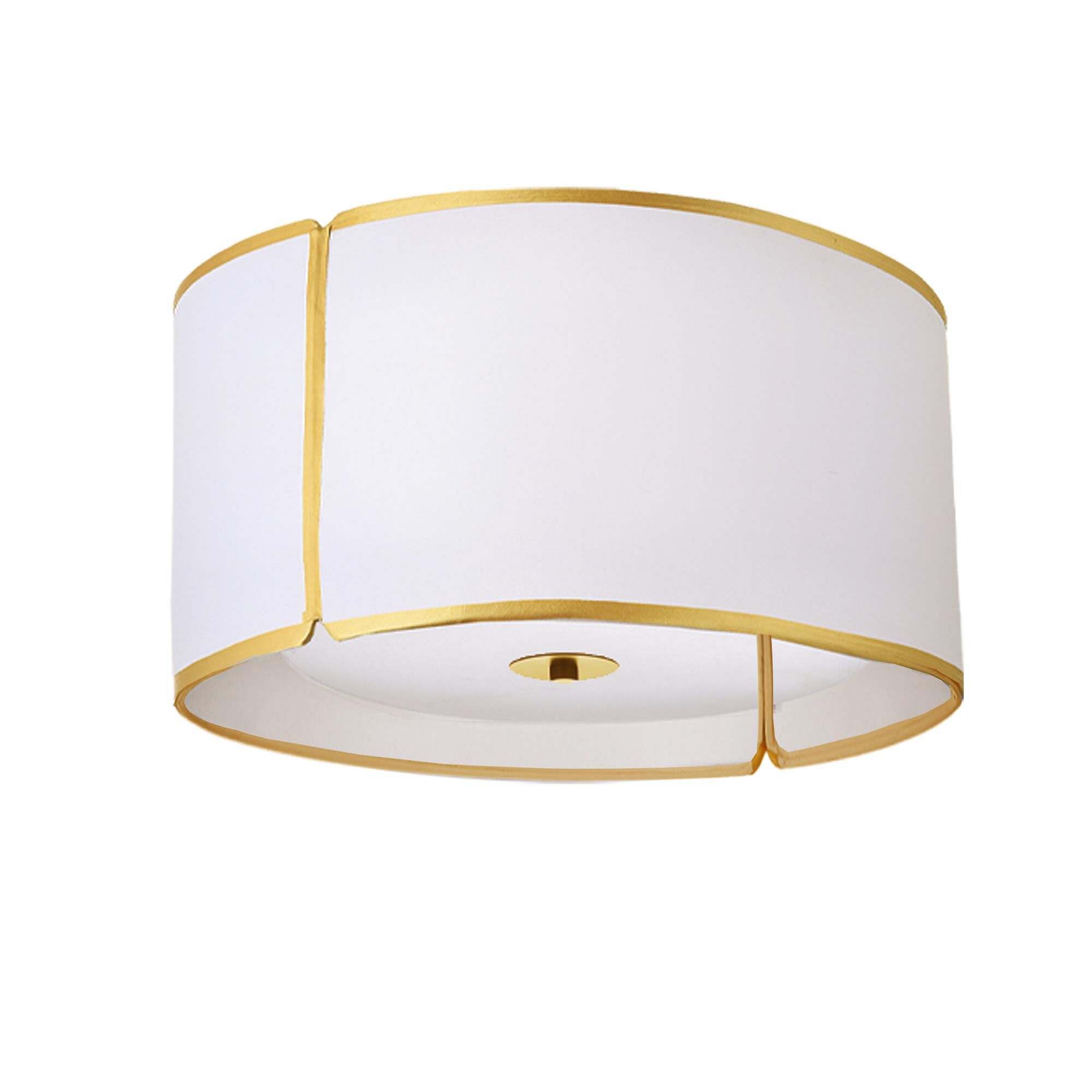 Shown in White finish and White With Gold Trim shade