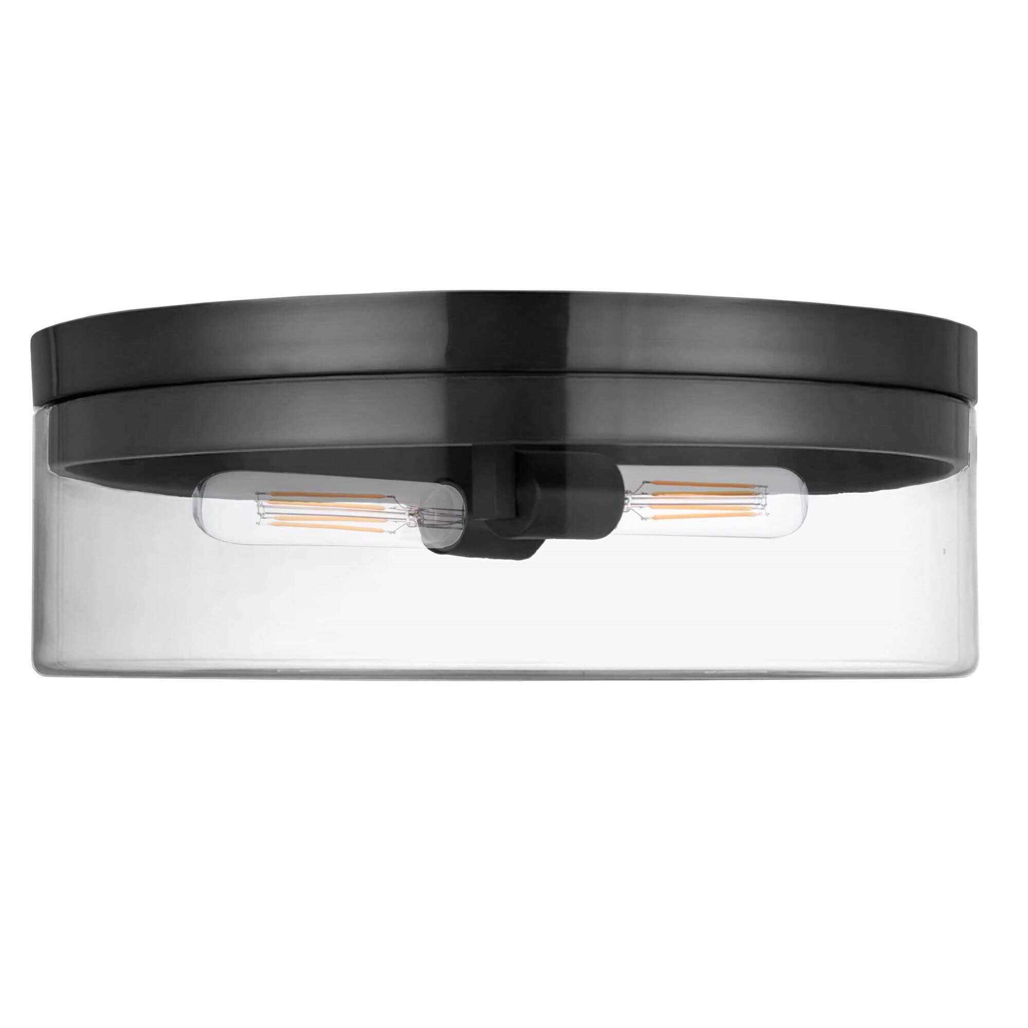 Shown in Matte Black finish and Clear glass